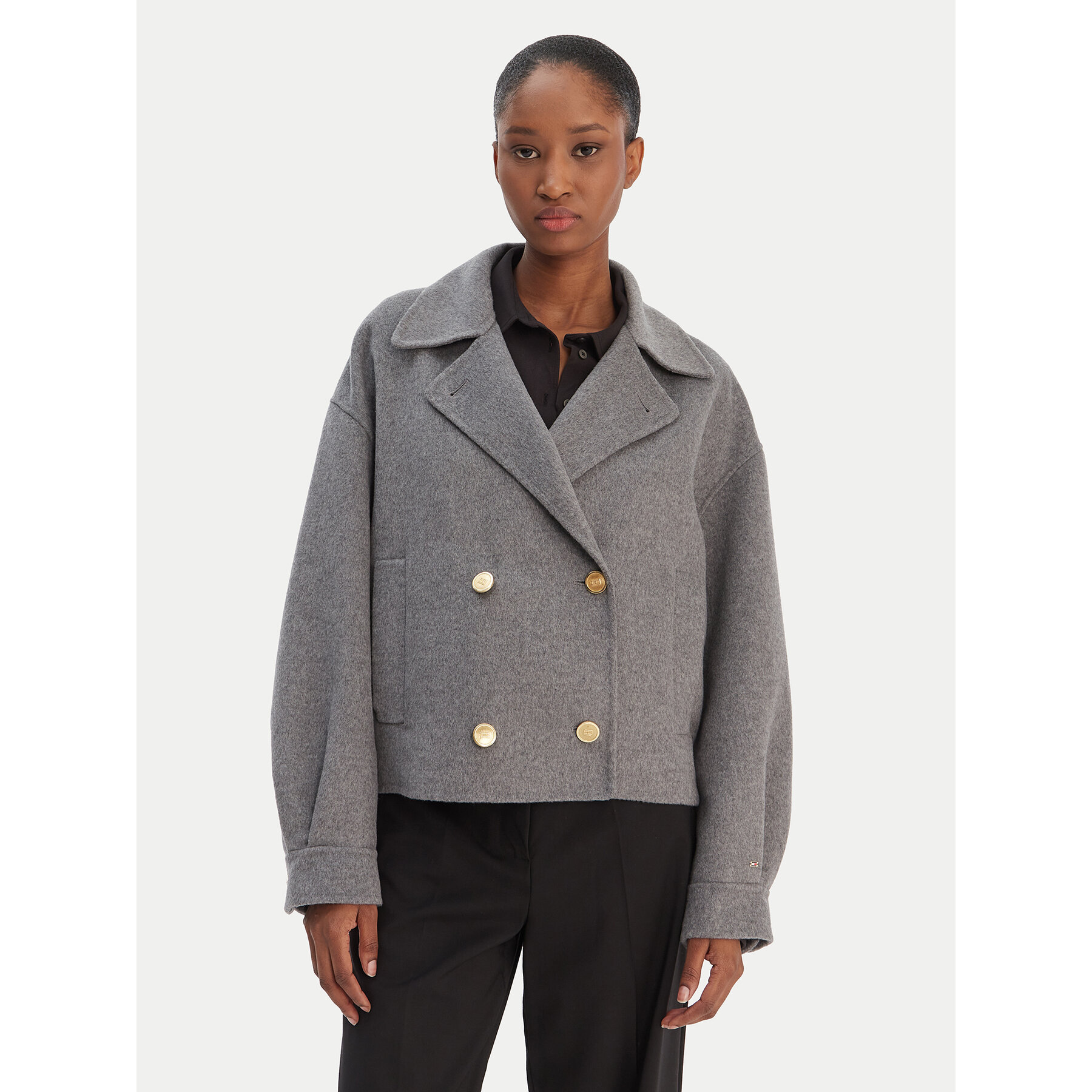 Tommy Hilfiger Kurtka przejściowa WW0WW47759 Szary Relaxed Fit