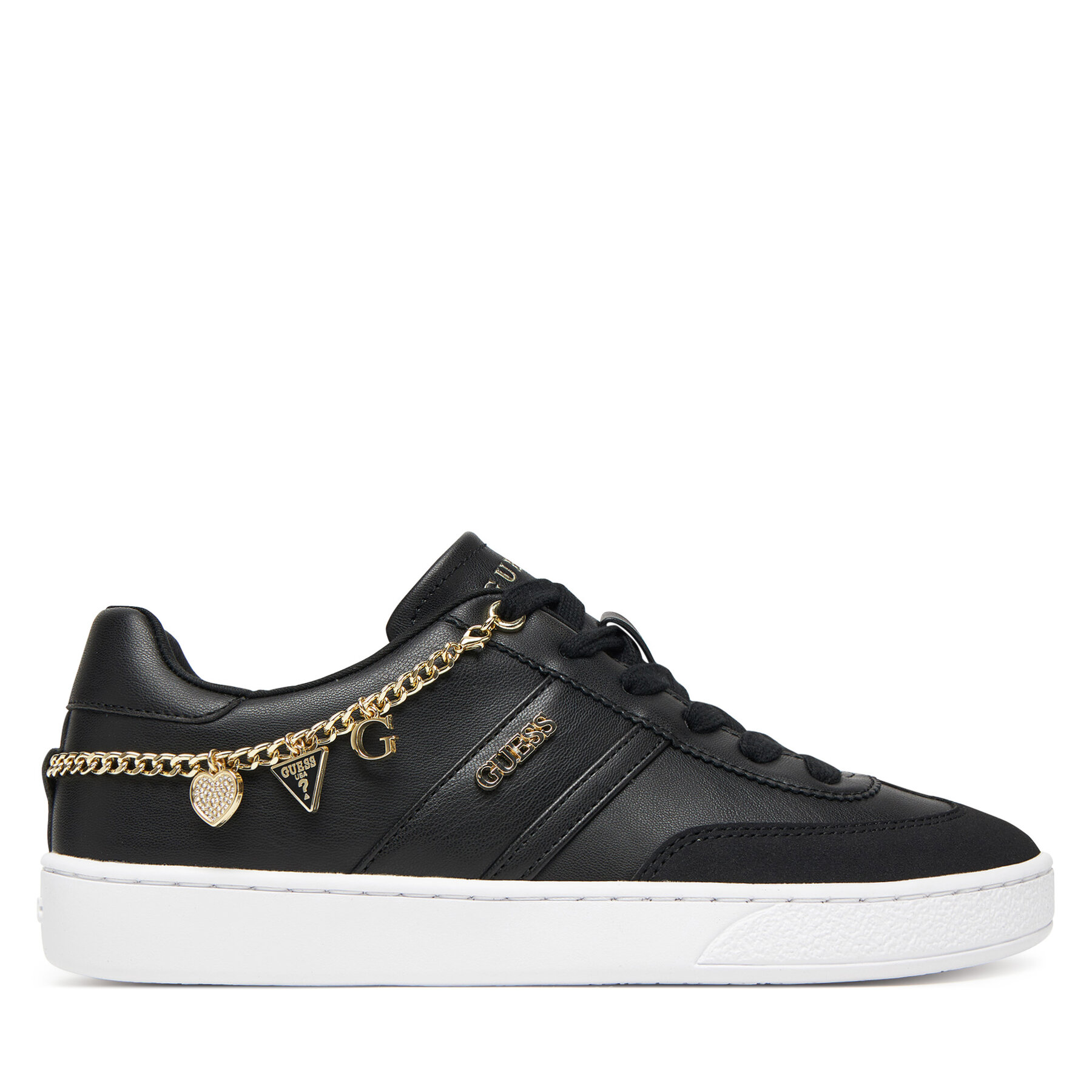 Guess Sneakersy FLTNAO LEA12 Czarny