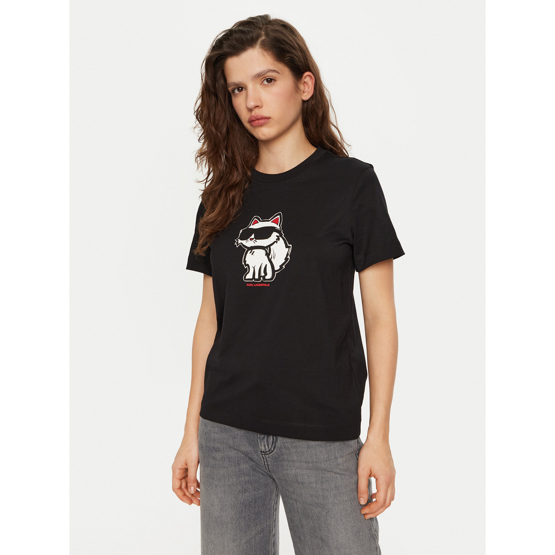 KARL LAGERFELD T-Shirt A1W17128 Czarny Regular Fit