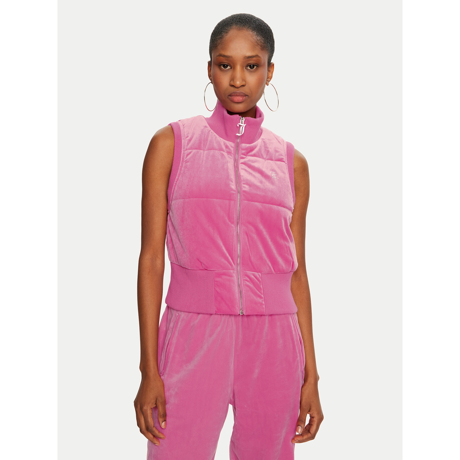 Juicy Couture Bezrękawnik Thunder JCOGL224555 Różowy Slim Fit