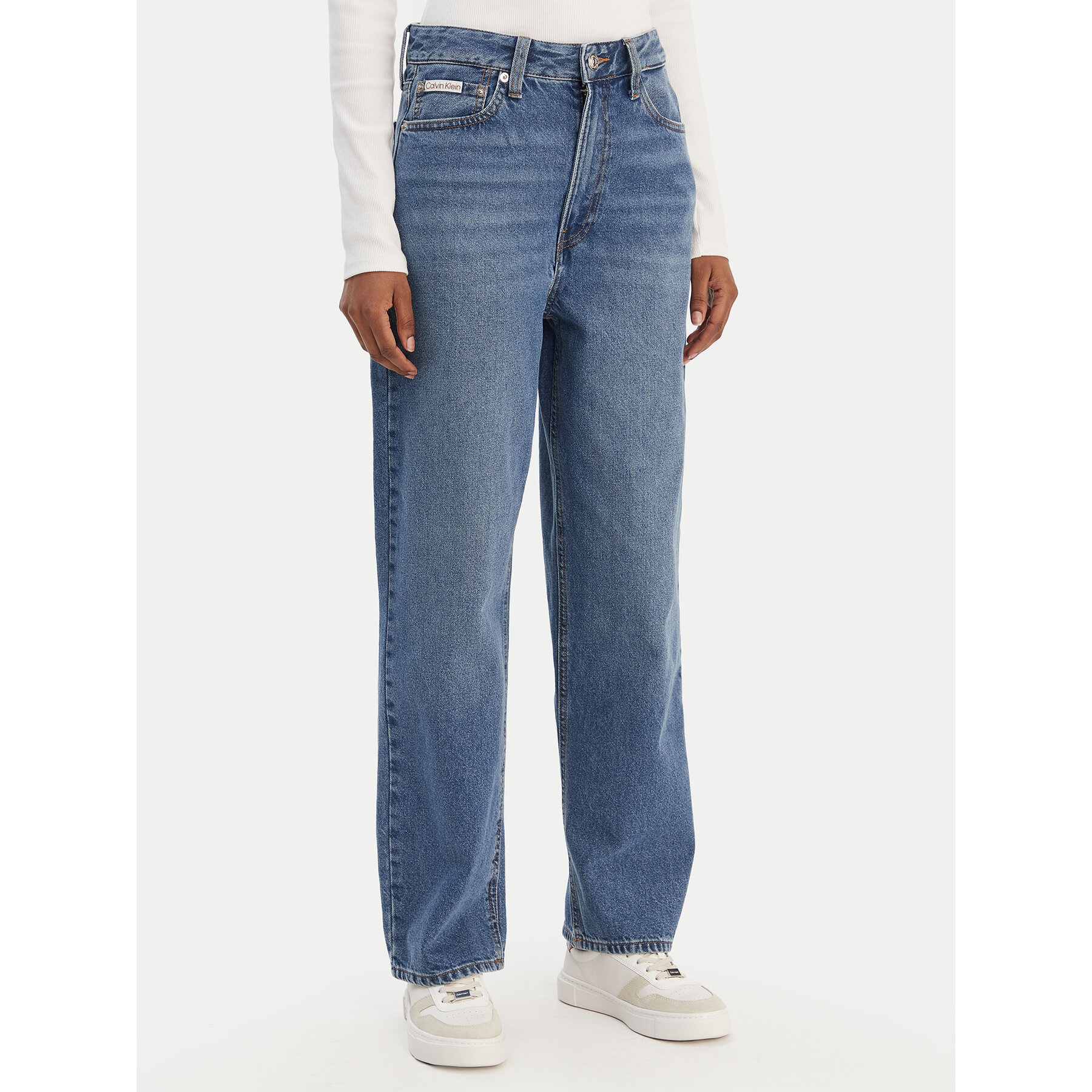 Calvin Klein Jeans Jeansy LV047E626G Niebieski Barrel Fit