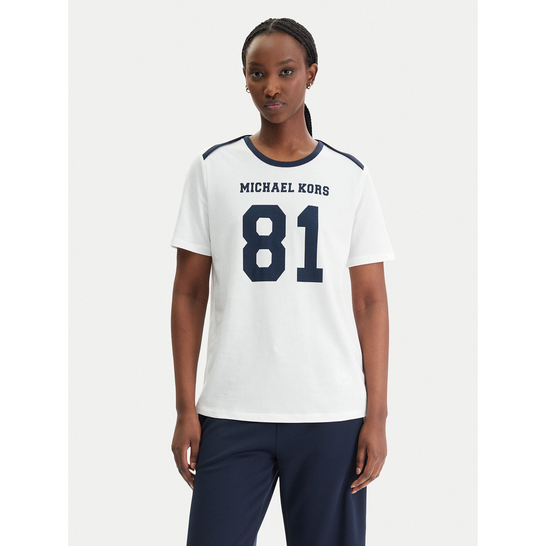 MICHAEL Michael Kors T-Shirt MR651WT97J Biały Relaxed Fit