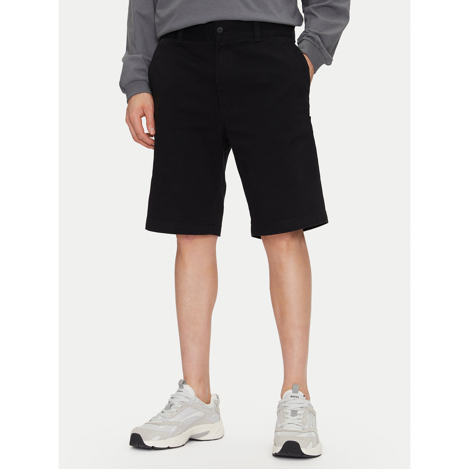 HUGO Szorty materiałowe Dante242 50510605 Czarny Regular Fit