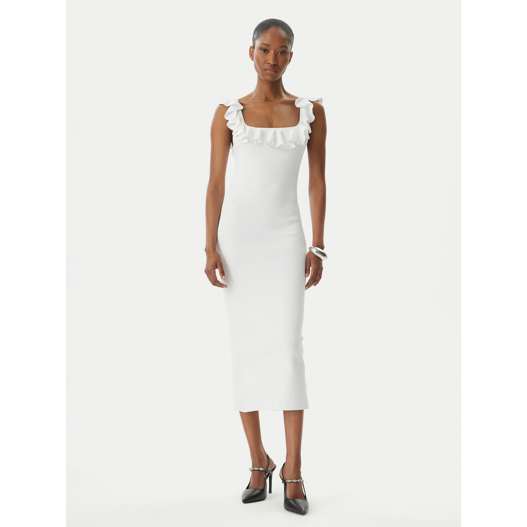 MICHAEL Michael Kors Sukienka codzienna MS683CG33D Biały Slim Fit