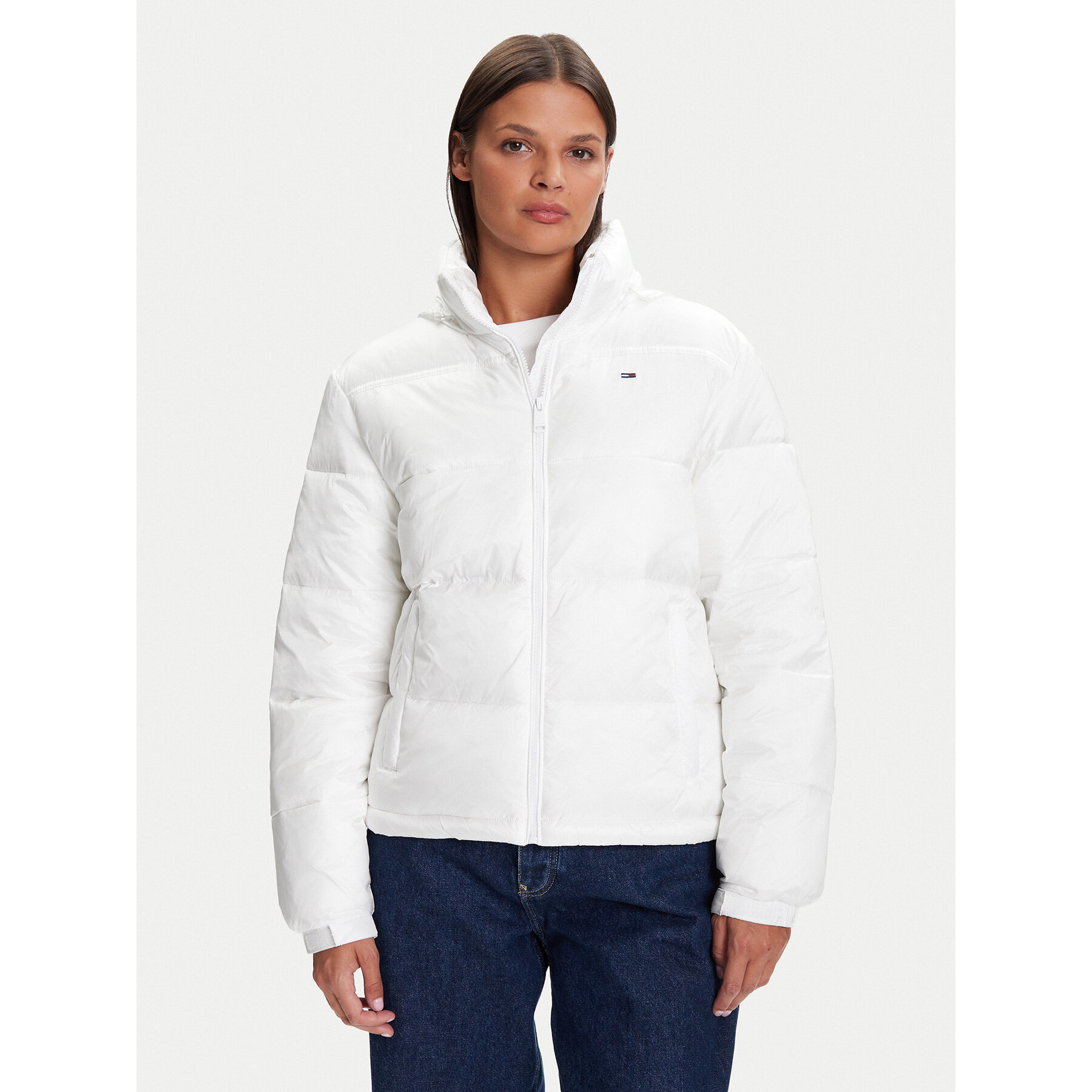 Tommy Jeans Kurtka zimowa DW0DW21619 Biały Relaxed Fit
