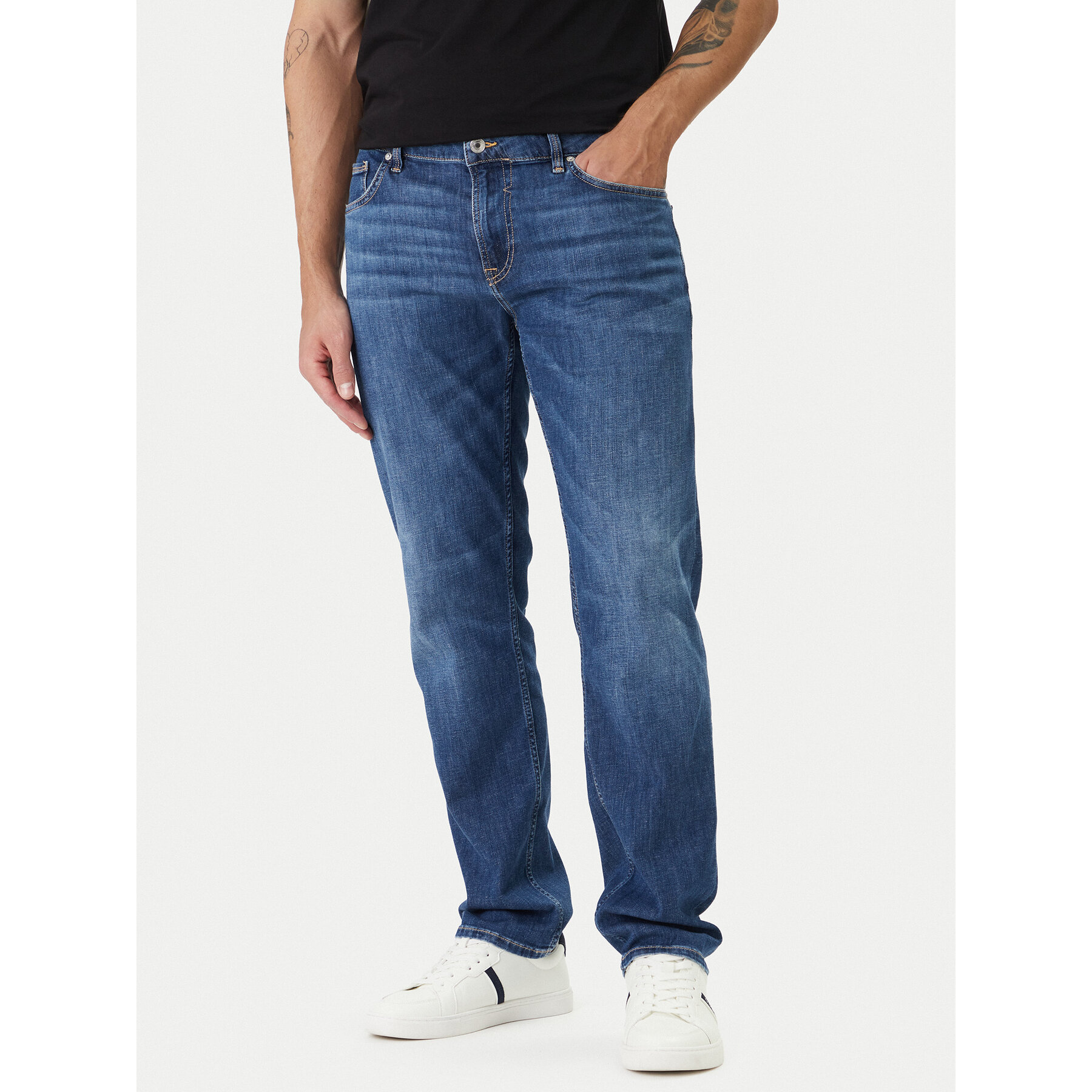 Guess Jeansy M6GAN2 D0755 Niebieski Slim Fit