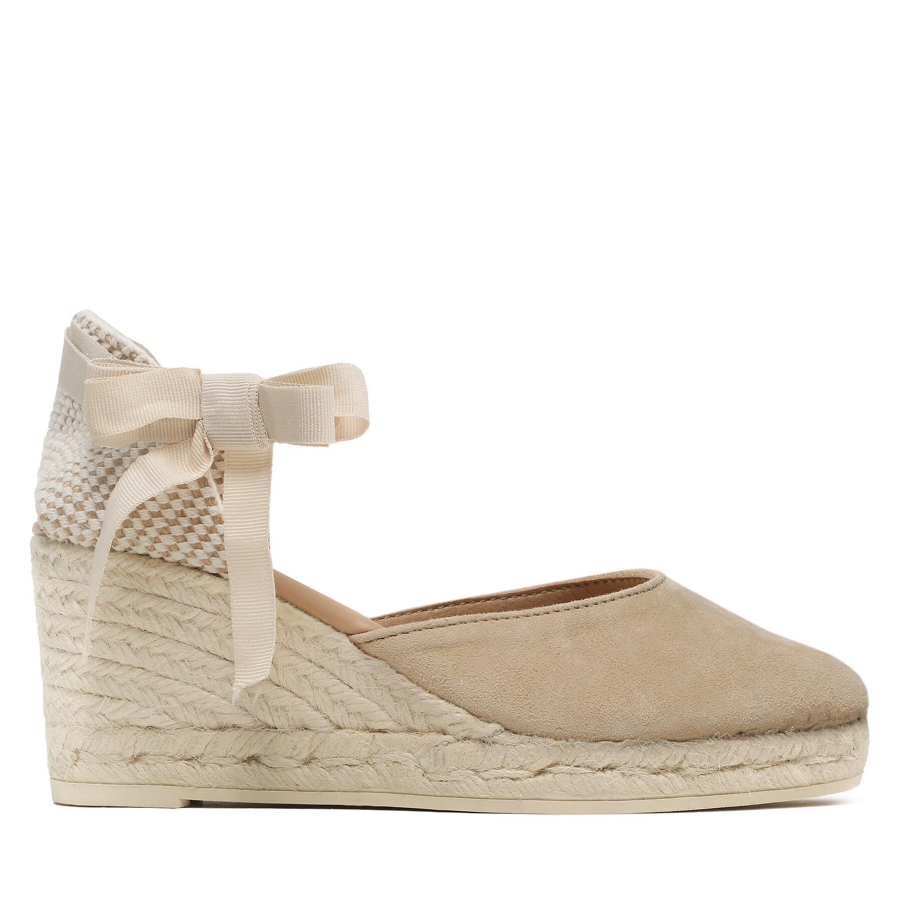 Manebi Espadryle Low Wedge Espadrilles M 1.1 WL Beżowy
