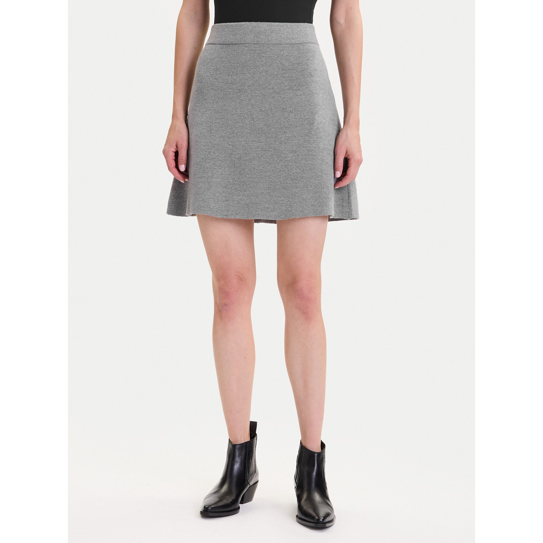 Vero Moda Spódnica mini Saba 10325944 Szary Regular Fit