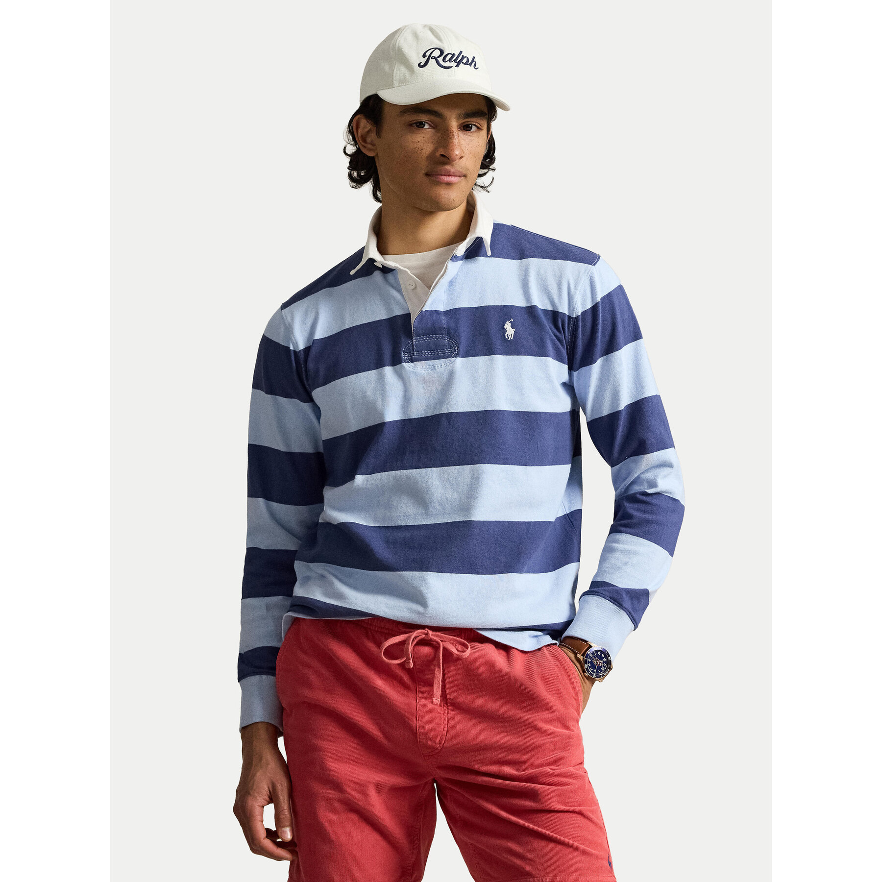 Polo Ralph Lauren Polo The Iconic Rugby 710717116032 Niebieski Regular Fit