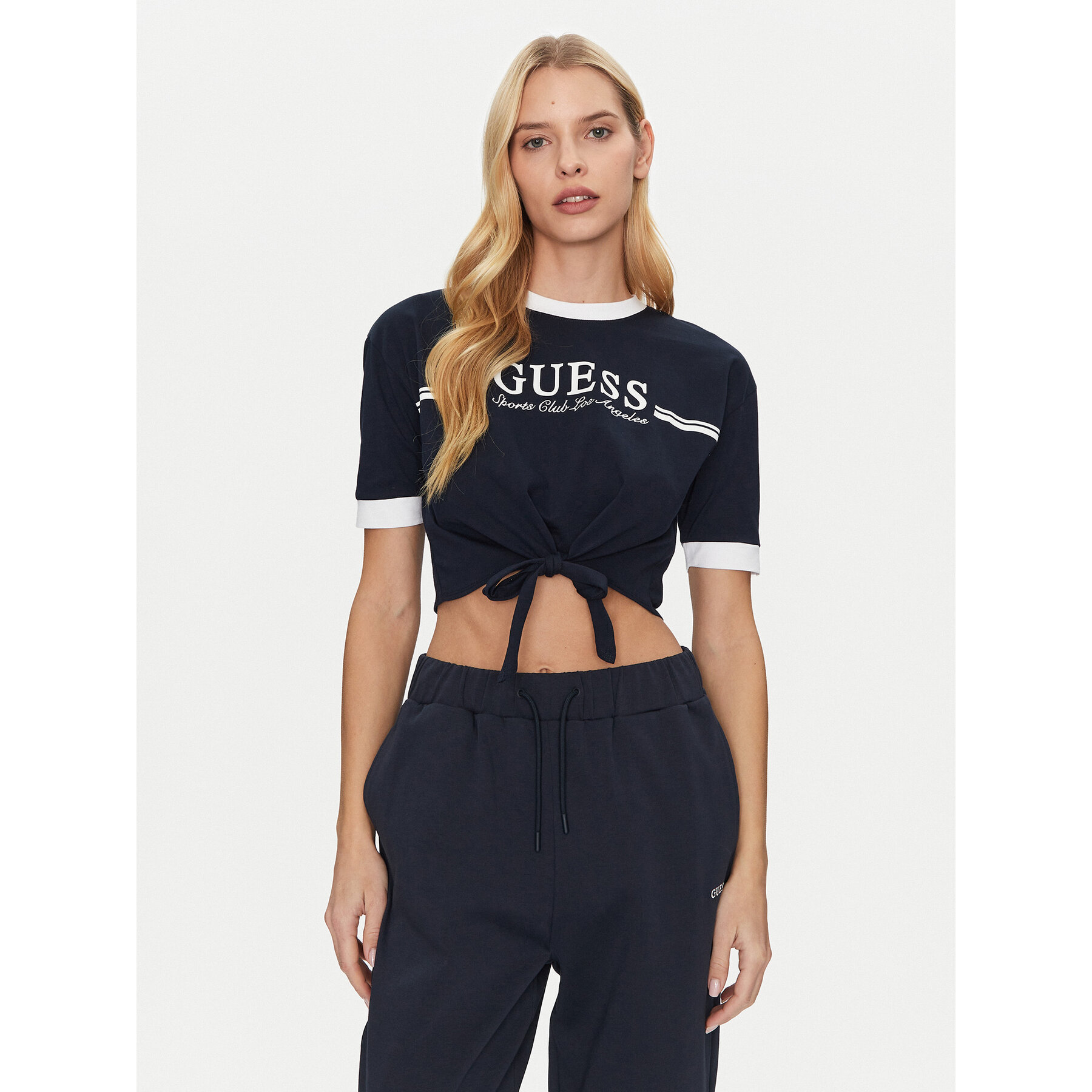 Guess T-Shirt V5GI05 I3Z14 Granatowy Regular Fit