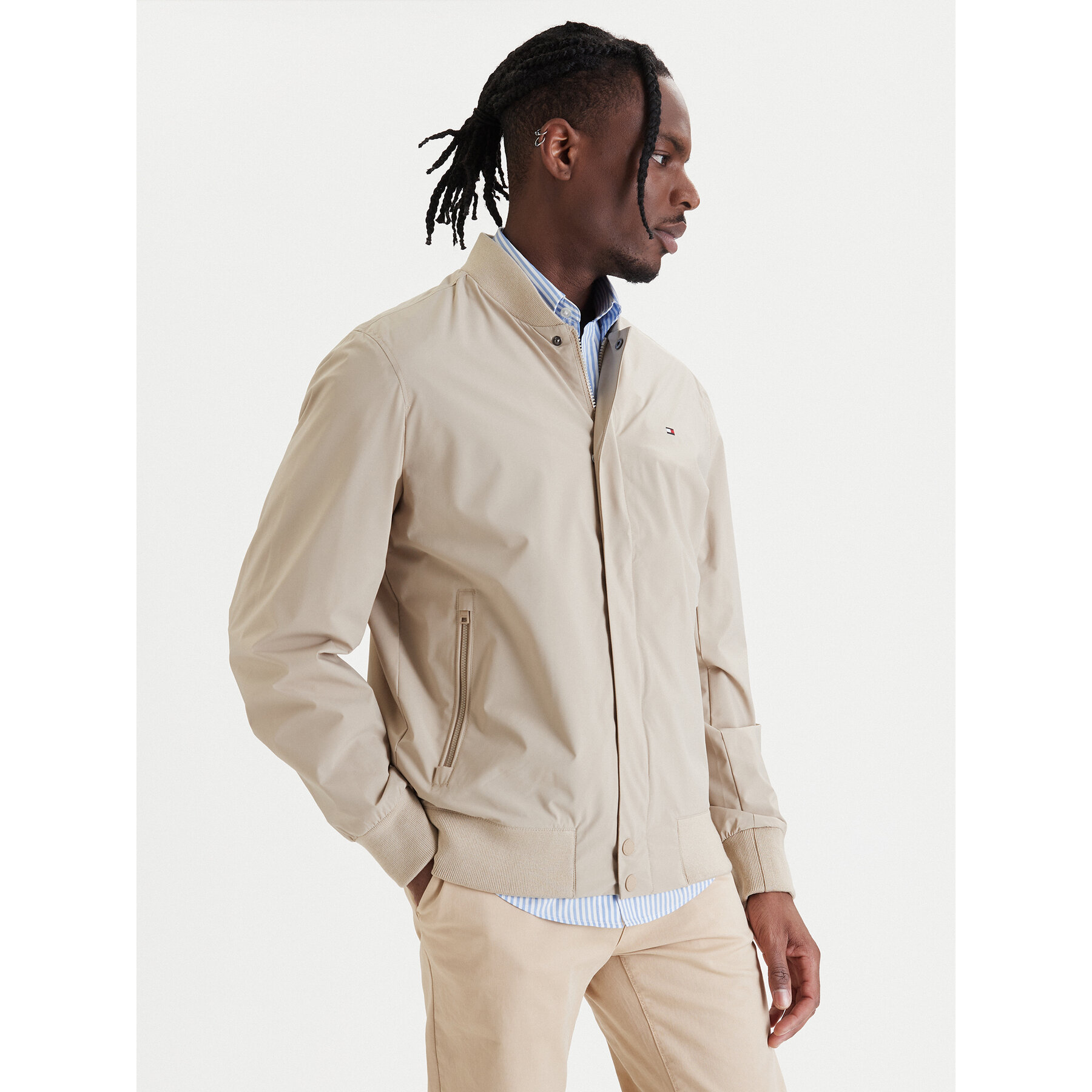 Tommy Hilfiger Kurtka bomber MW0MW36665 Beżowy Regular Fit