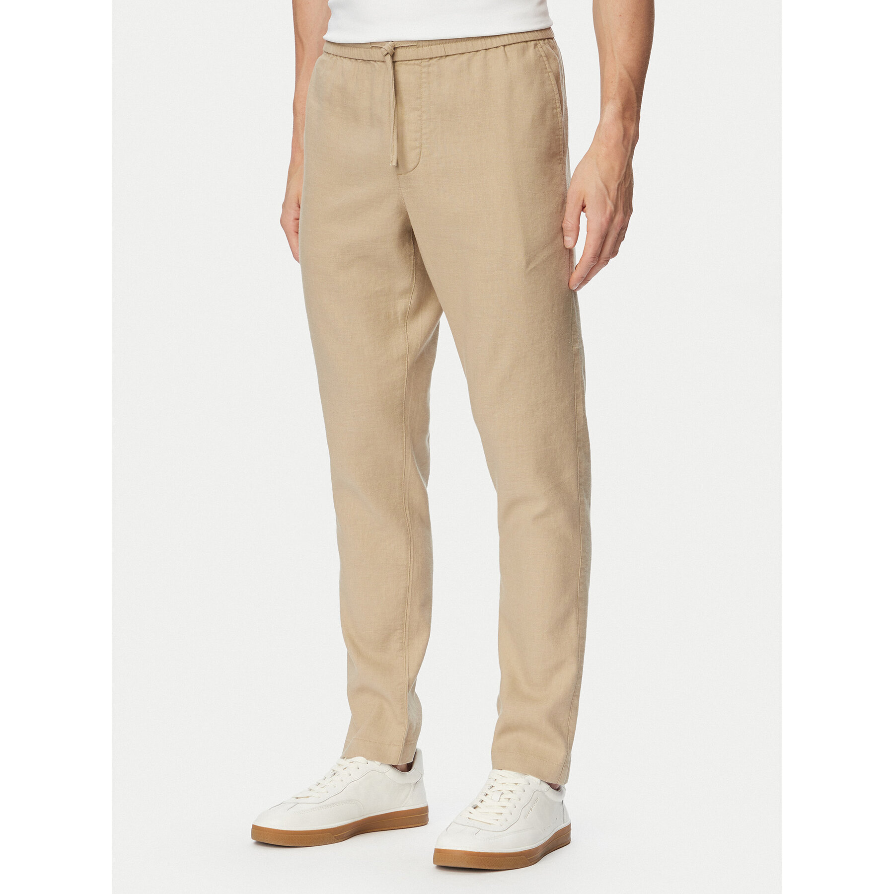 Tommy Hilfiger Chinosy Harlem MW0MW42336 Beżowy Regular Fit
