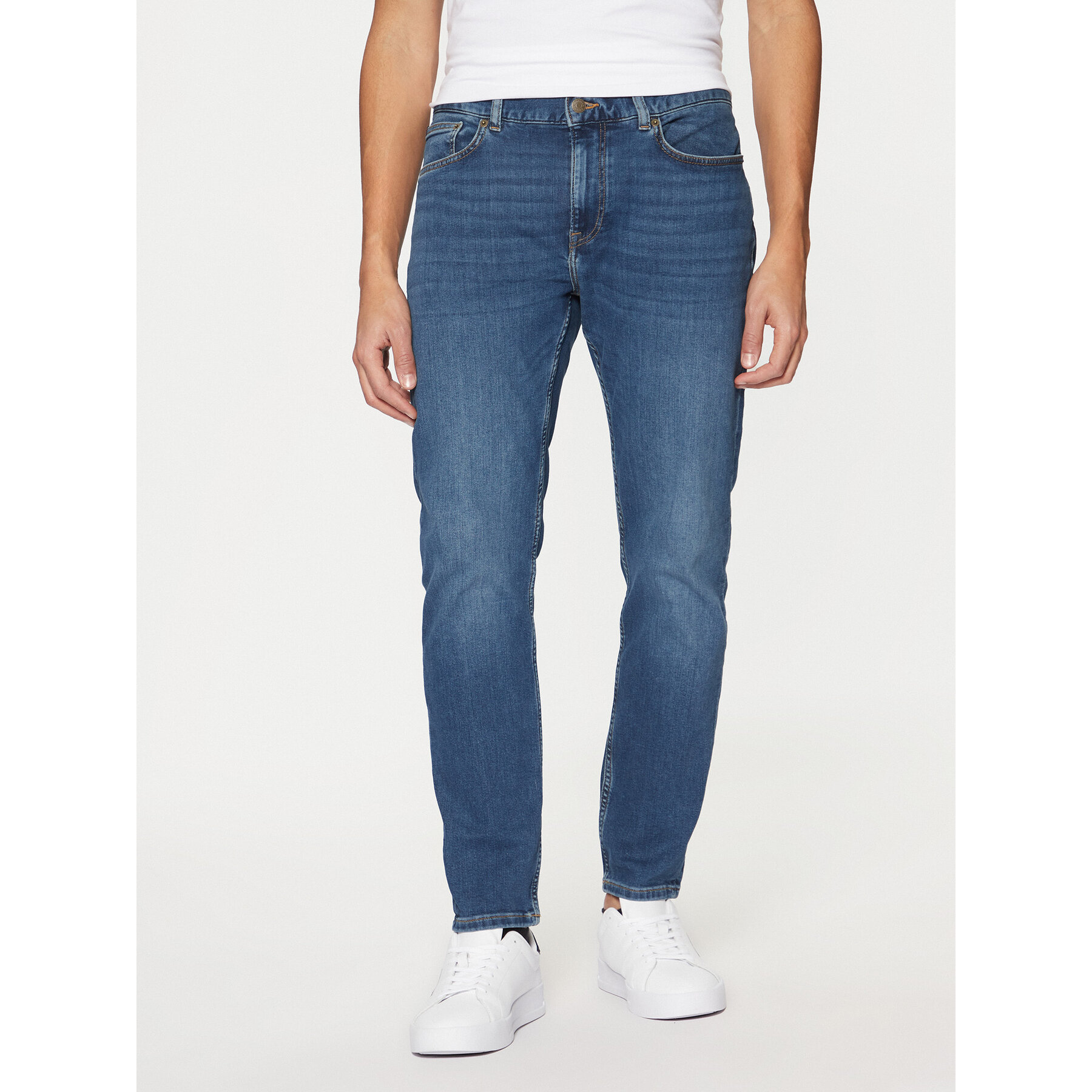 Tommy Hilfiger Jeansy Core Bleecker MW0MW39041 Niebieski Straight Fit