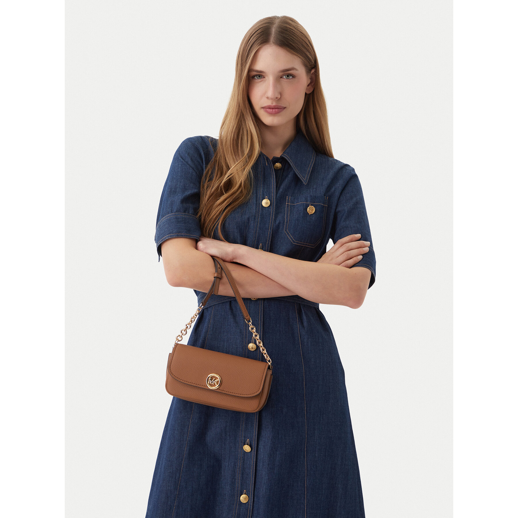 MICHAEL Michael Kors Torebka Nolita 32S6GY5C5L Brązowy
