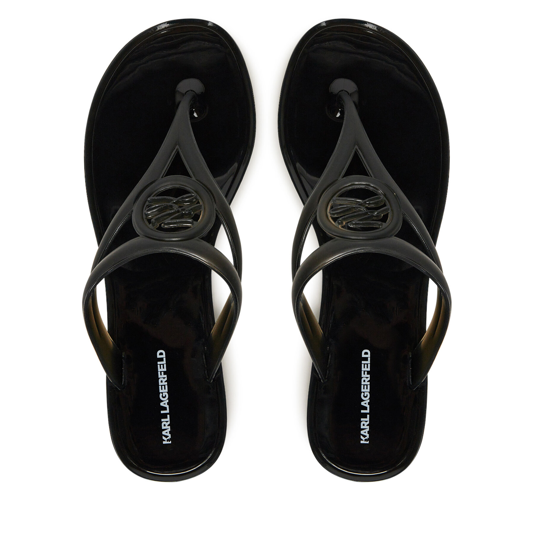 KARL LAGERFELD Japonki Jelly Thong KL80007A Czarny