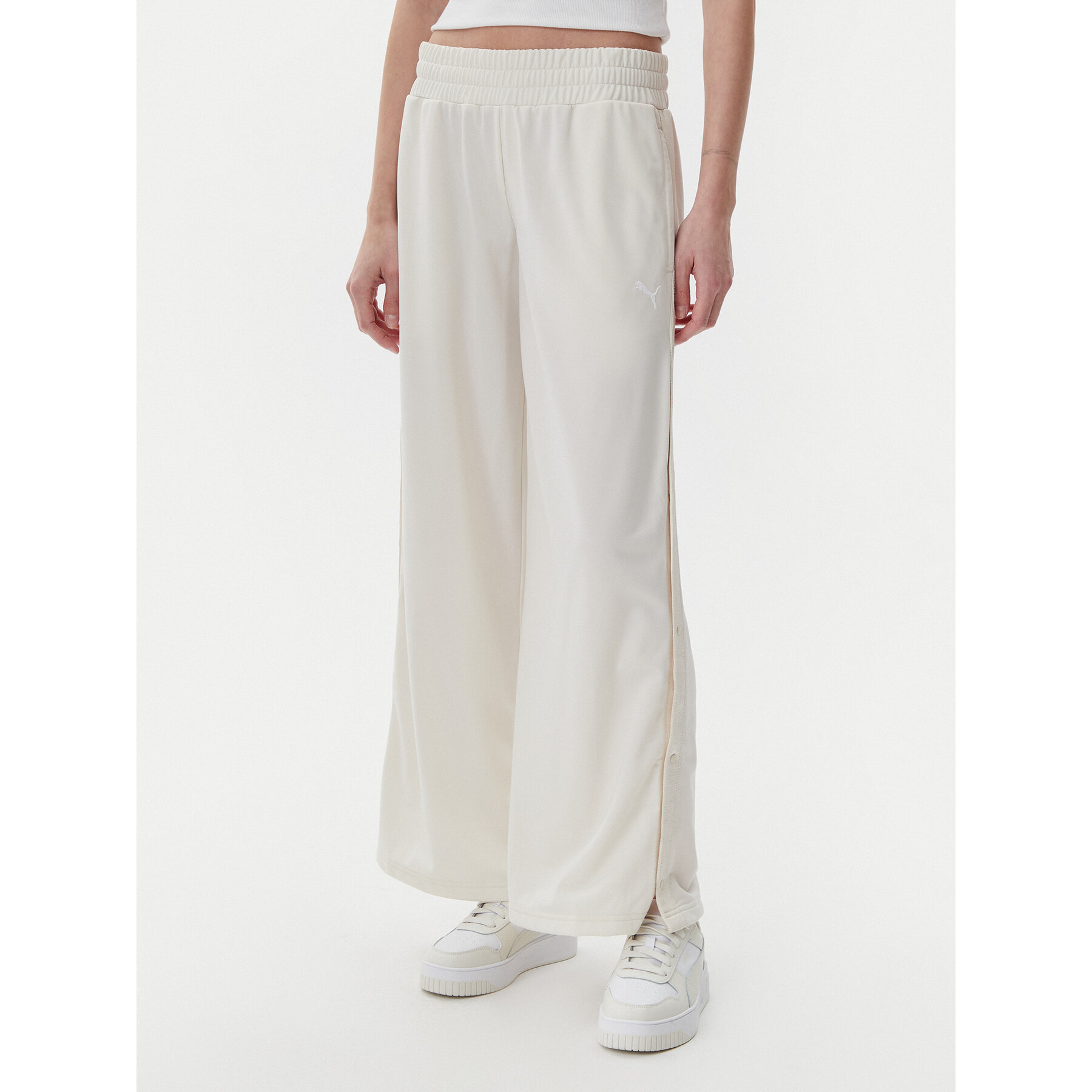 Puma Spodnie dresowe Ess 629804 Beżowy Wide Leg