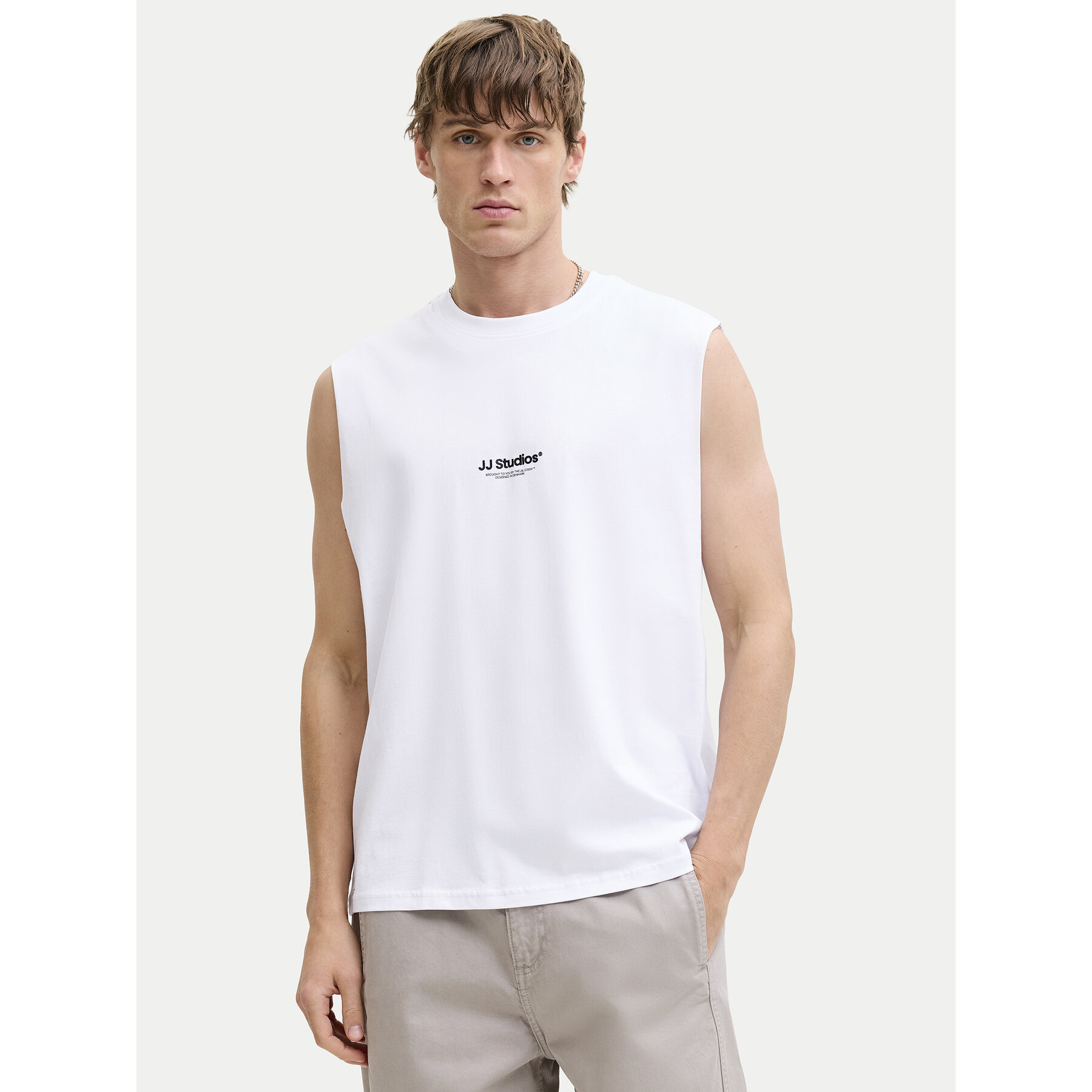 Jack & Jones Tank top Soho 12288001 Biały Relaxed Fit