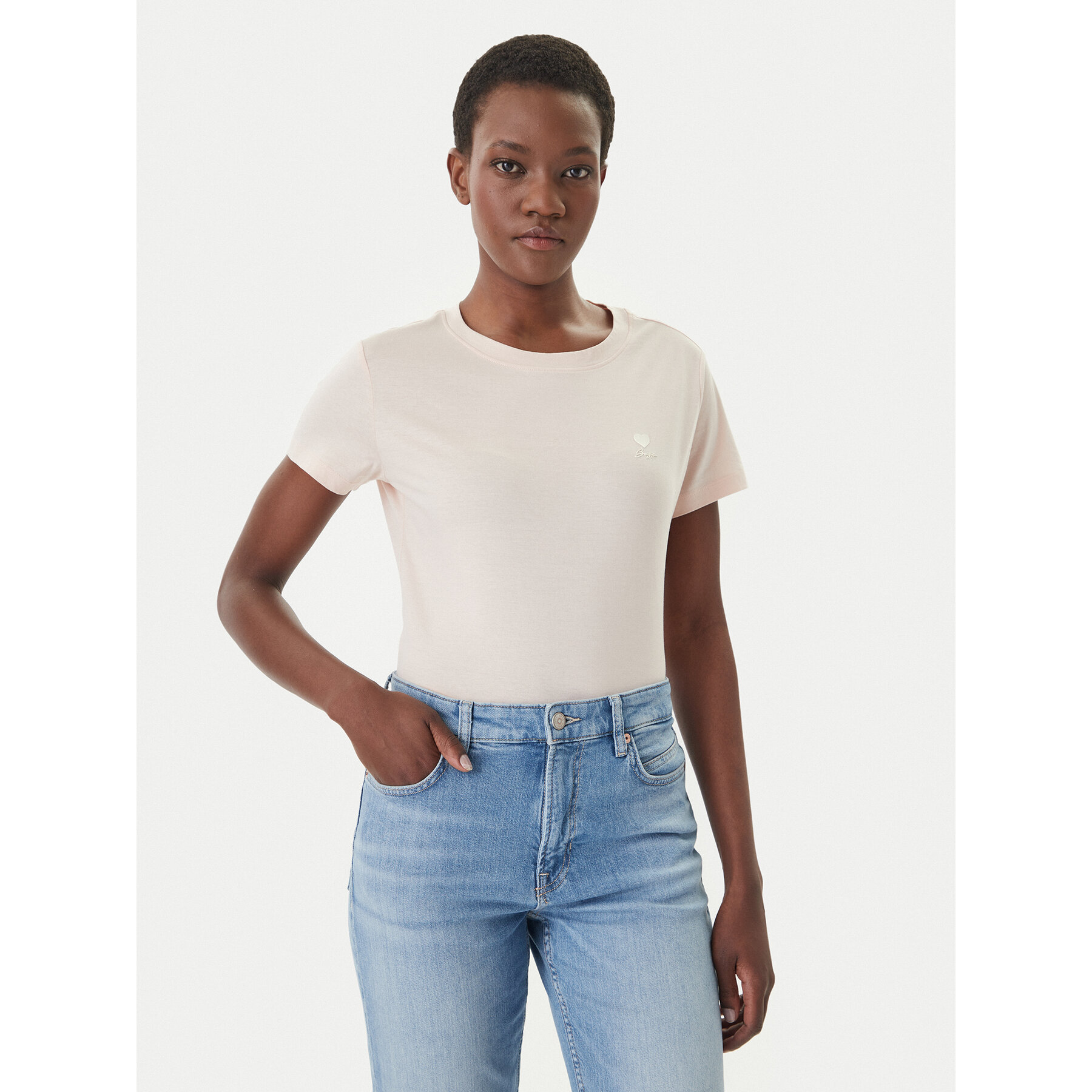 BOSS T-Shirt C_Esogo_3 50545288 Różowy Regular Fit