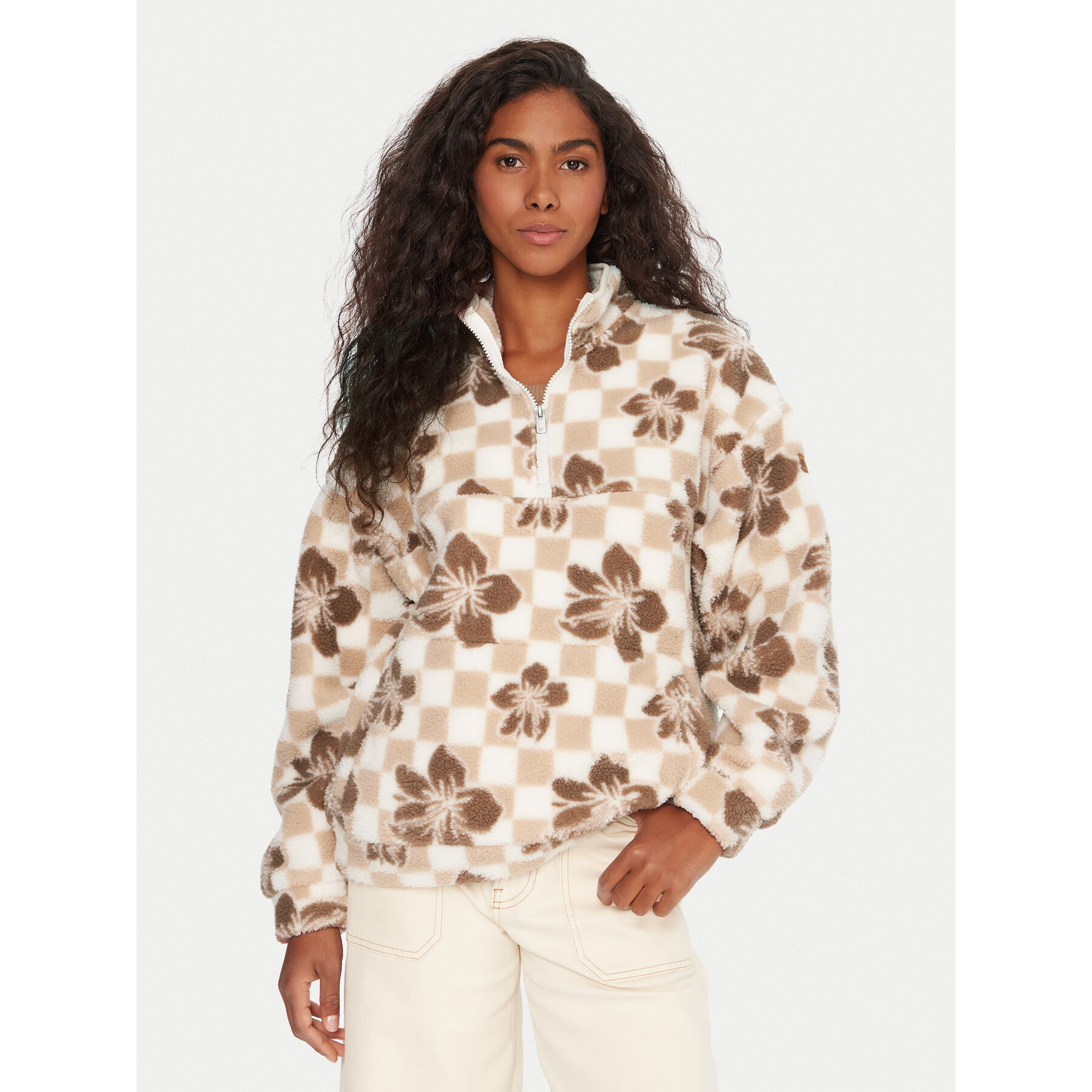 Roxy Polar Jive Talking ERJPF03208 Beżowy Oversize
