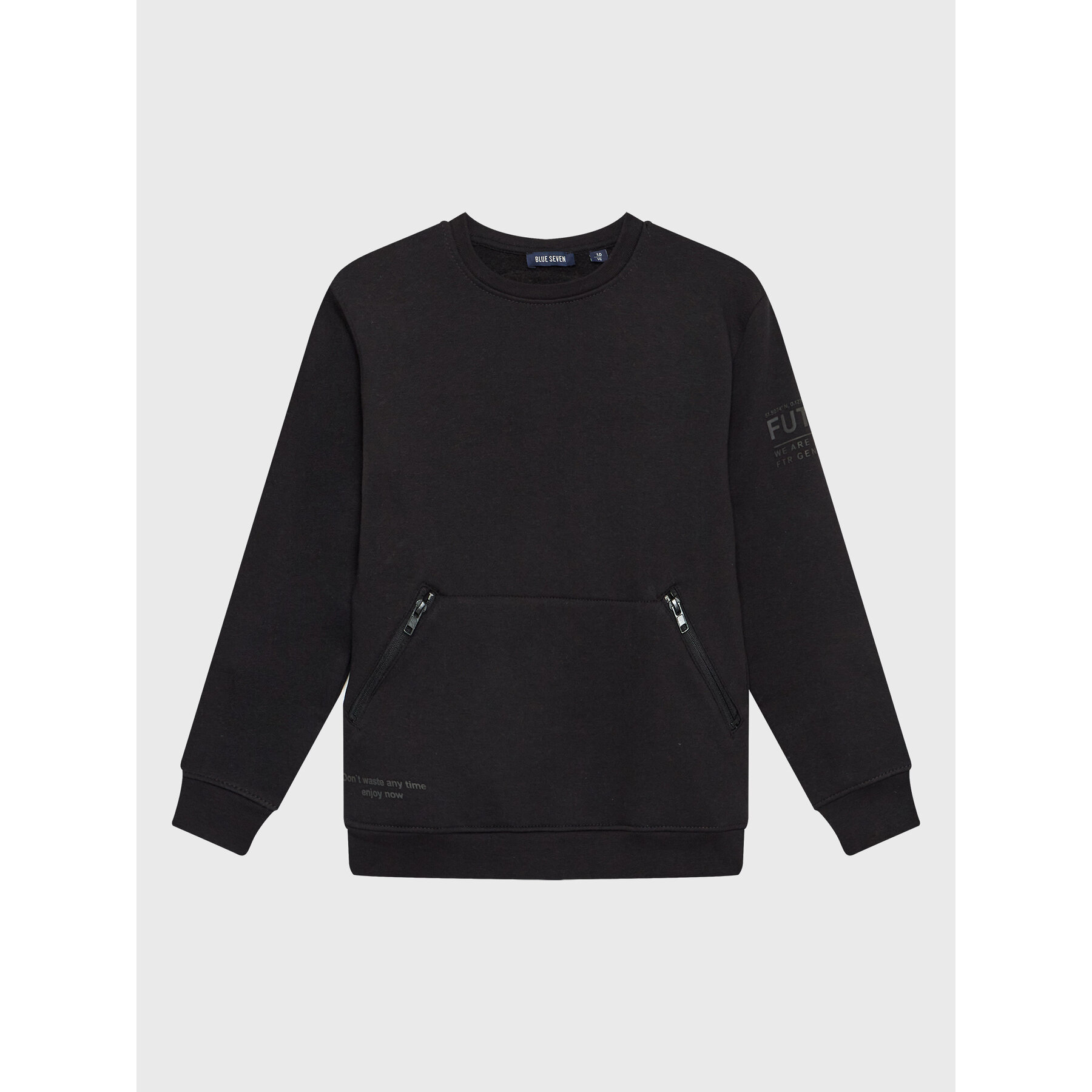 Blue Seven Bluza 670179 Czarny Regular Fit