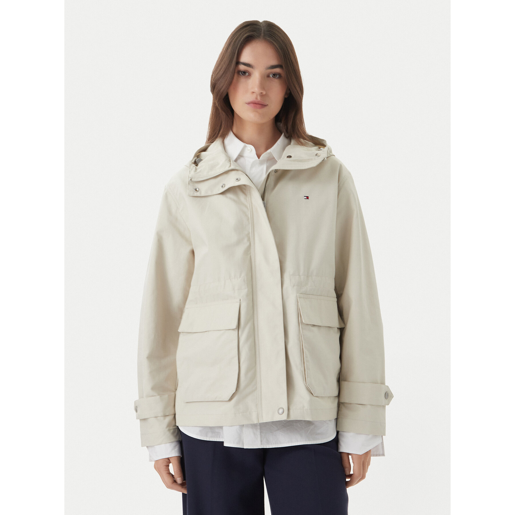 Tommy Hilfiger Kurtka przejściowa Utility WW0WW48612 Beżowy jasny Relaxed Fit