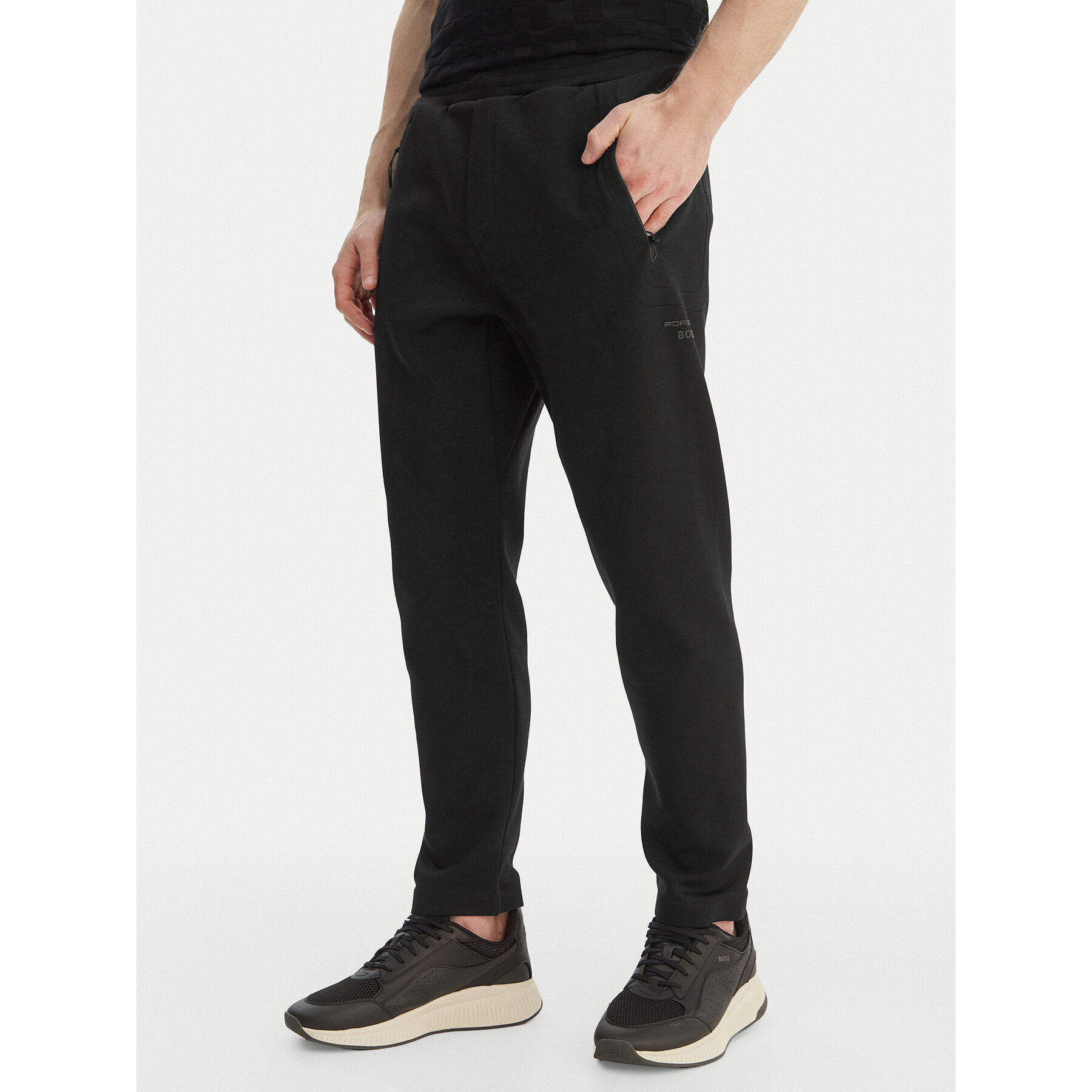 BOSS Spodnie dresowe Spirit70 Hicon 50559800 Czarny Regular Fit
