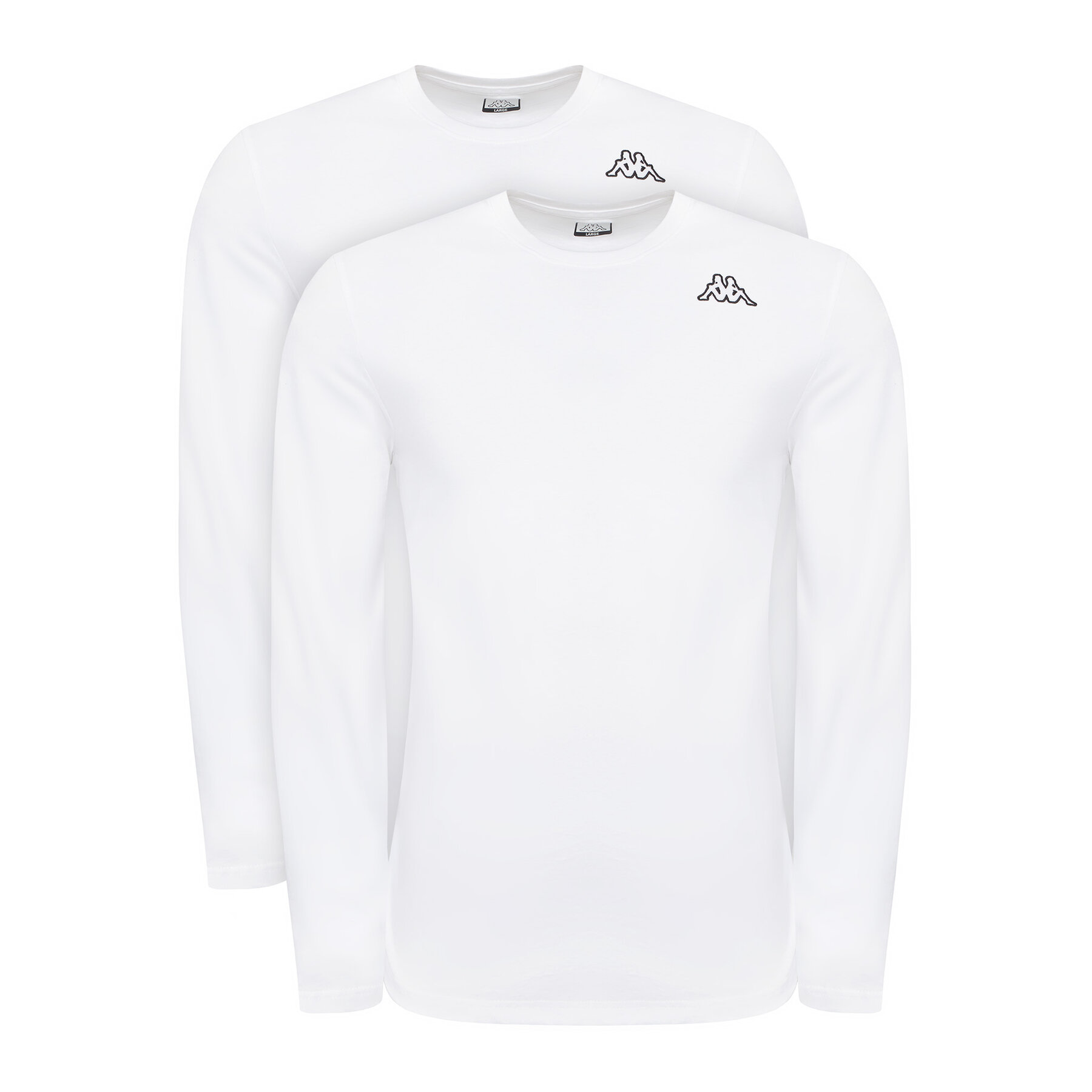 Kappa Komplet longsleeve Logo Saro 37216LW Biały Regular Fit
