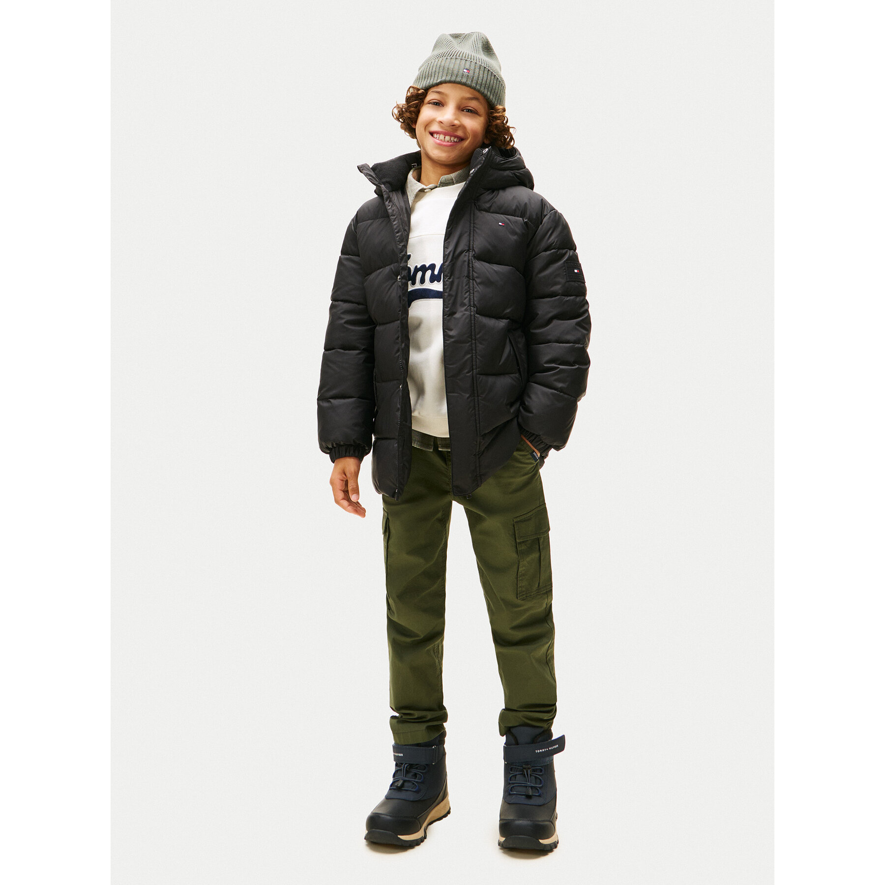 Tommy Hilfiger Kurtka zimowa KB0KB10002 Czarny Regular Fit