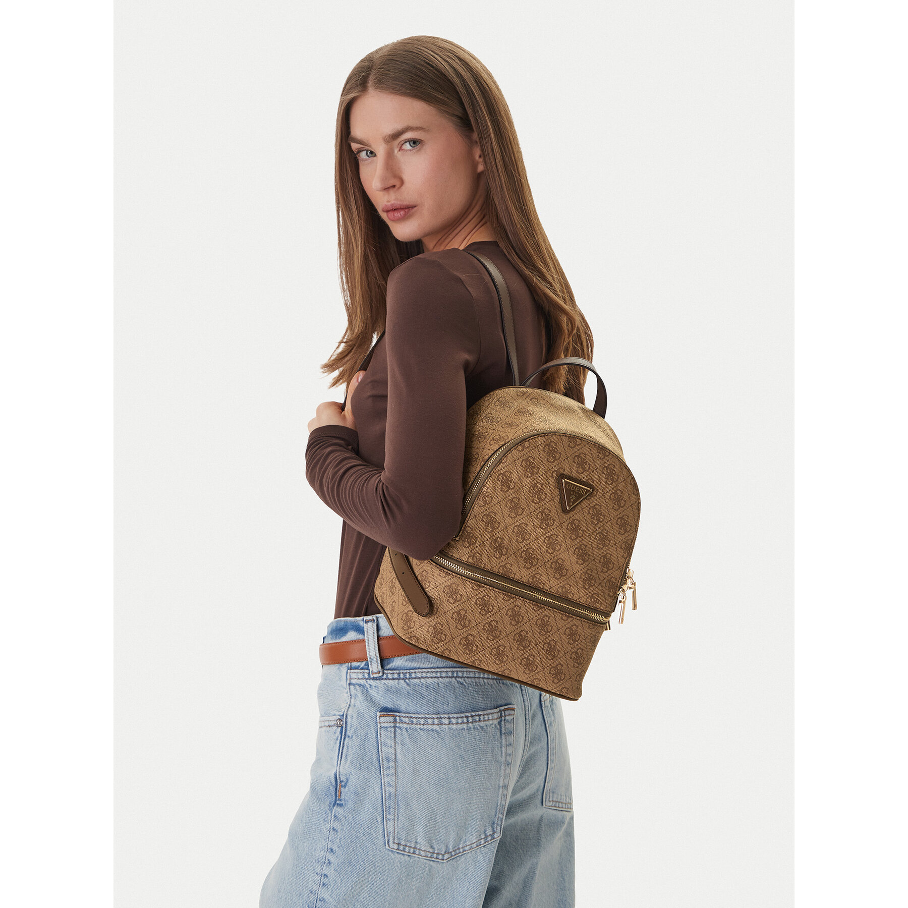 Guess Plecak Follie Travel TWLB96 76032 Beżowy