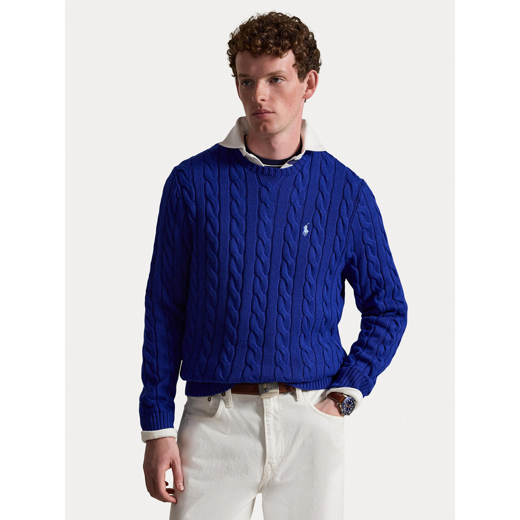 Polo Ralph Lauren Sweter 710775885544 Niebieski Regular Fit