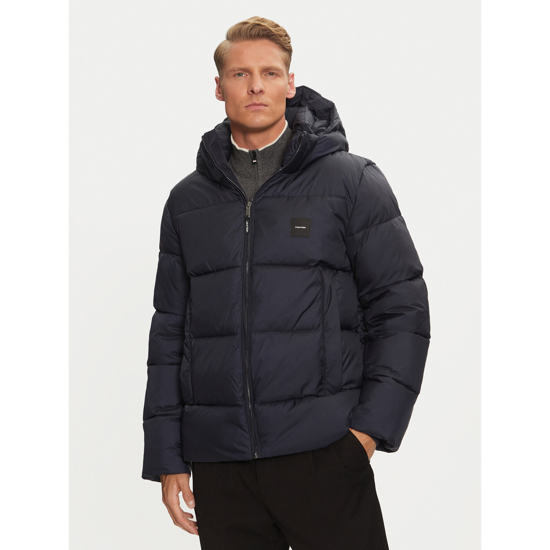 Calvin Klein Kurtka zimowa K10K113476 Granatowy Regular Fit