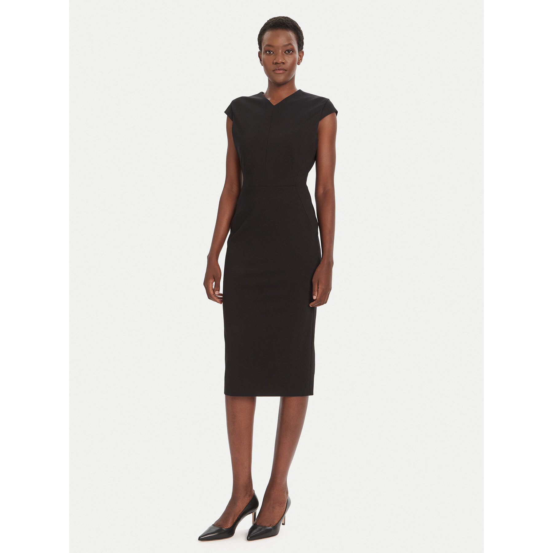 BOSS Sukienka koktajlowa Dulisa 50541987 Czarny Slim Fit