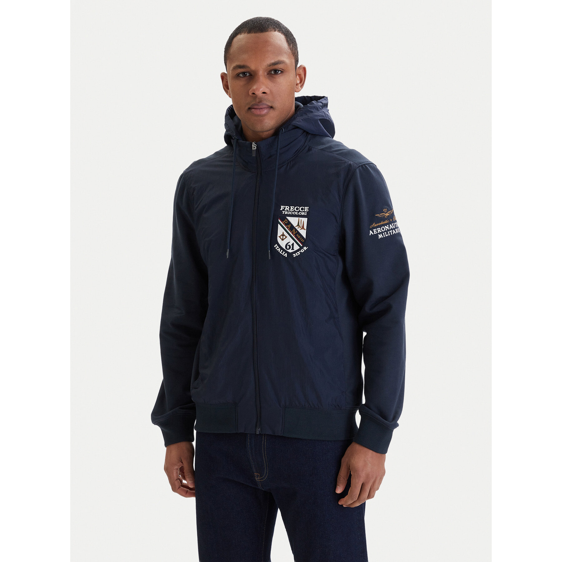 Aeronautica Militare Kurtka przejściowa 261AF0520UF00674 Granatowy Regular Fit