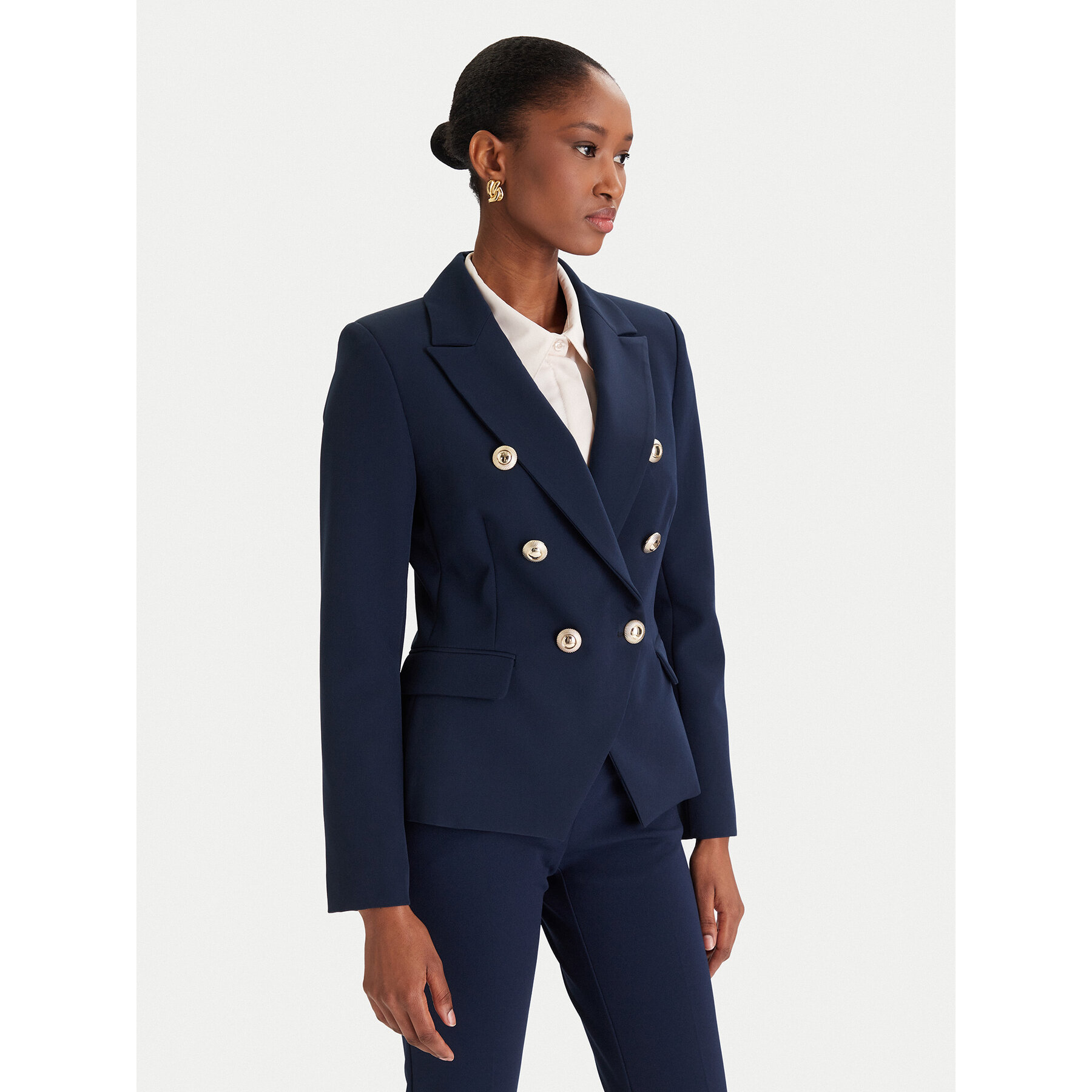 Rinascimento Marynarka CFC0126227003 Granatowy Slim Fit