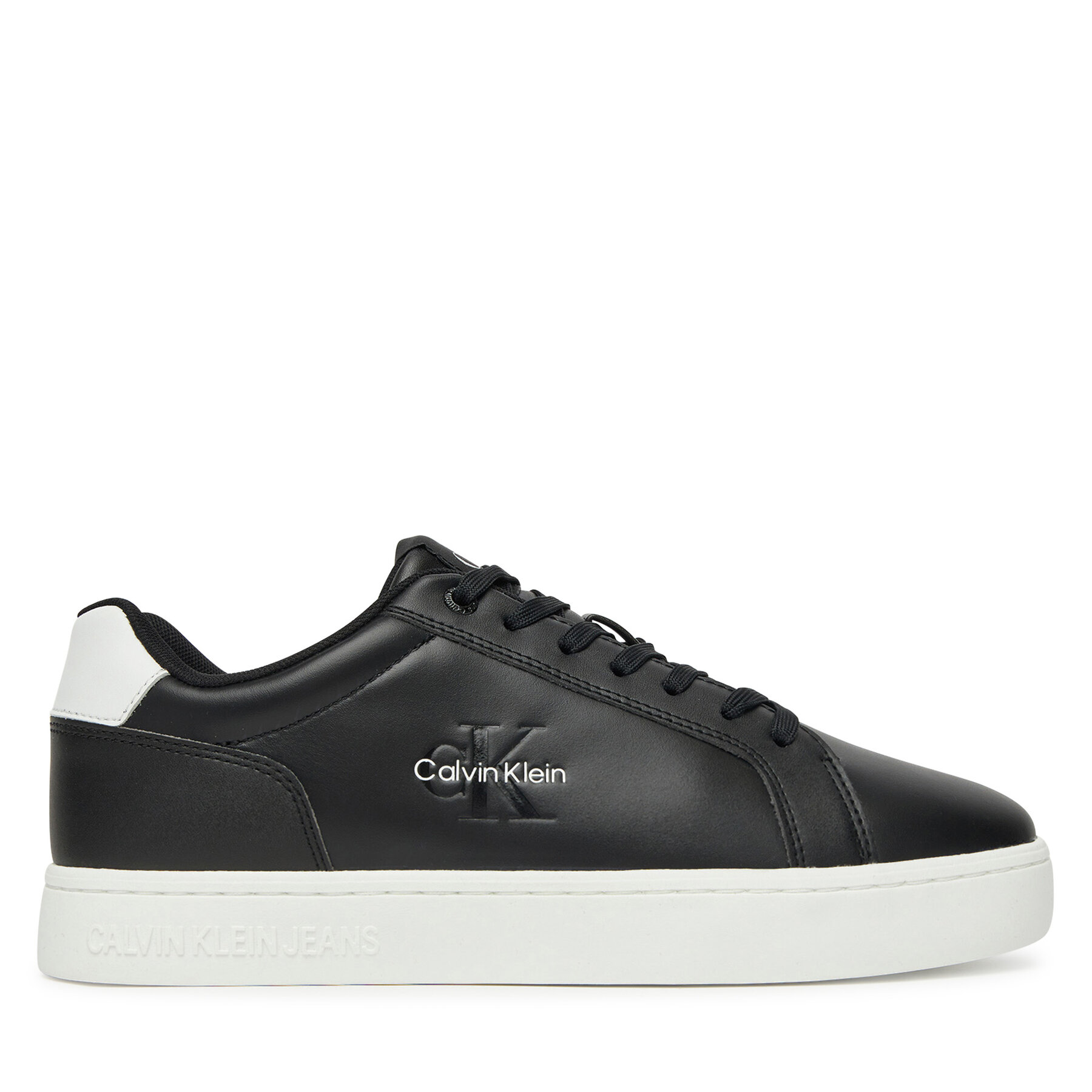 Calvin Klein Jeans Sneakersy Classic Cupsole Mono Lth YM0YM01369 Czarny
