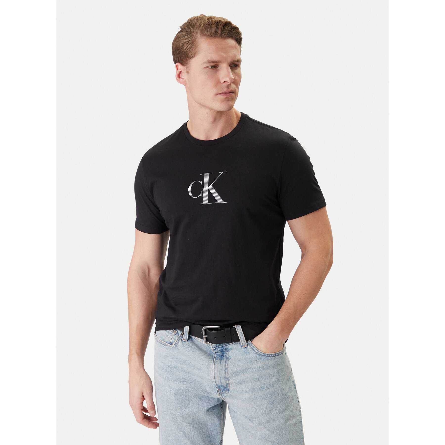 Calvin Klein T-Shirt LV04RF853G Czarny Regular Fit
