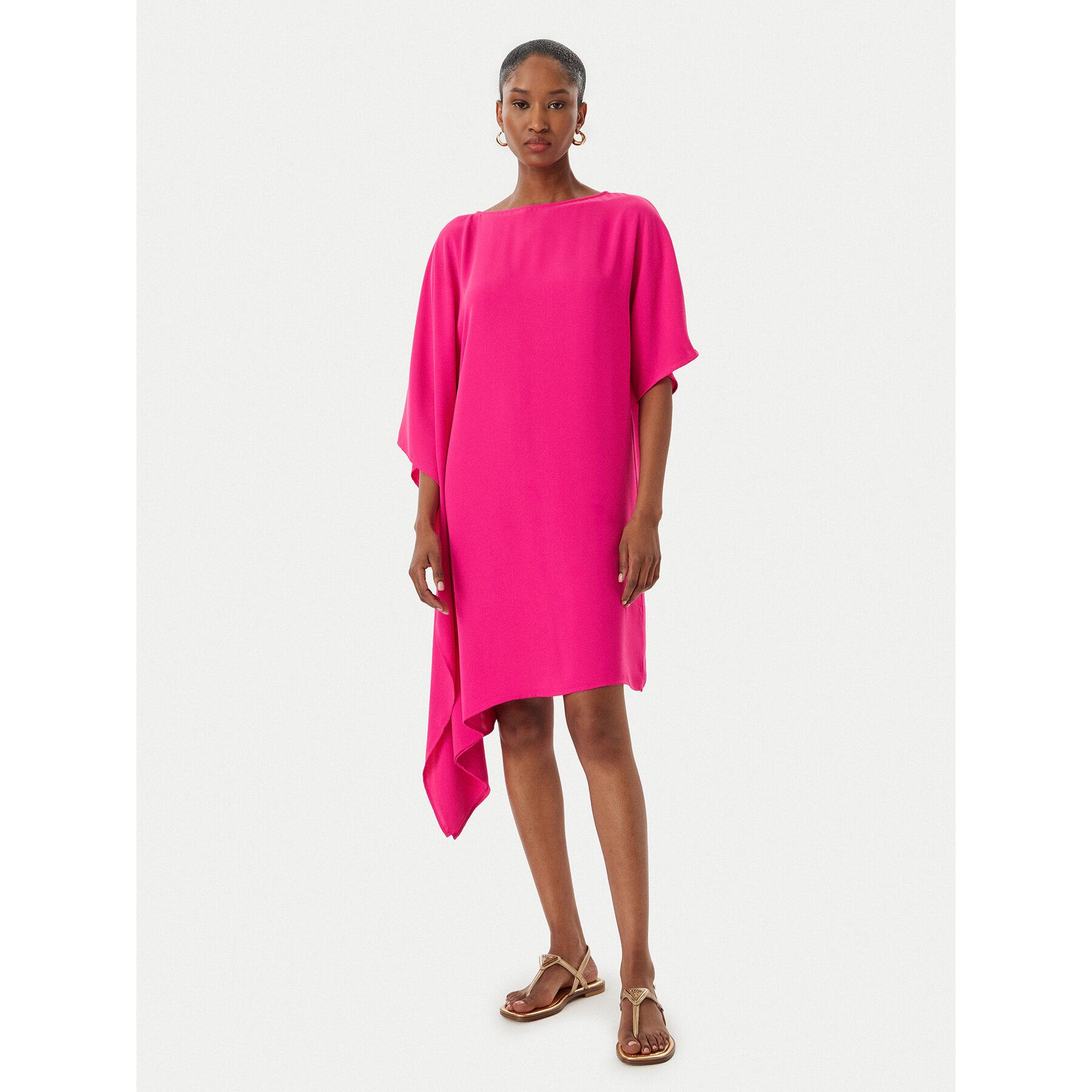LOLA CASADEMUNT Sukienka koktajlowa MS2616029 Różowy Regular Fit