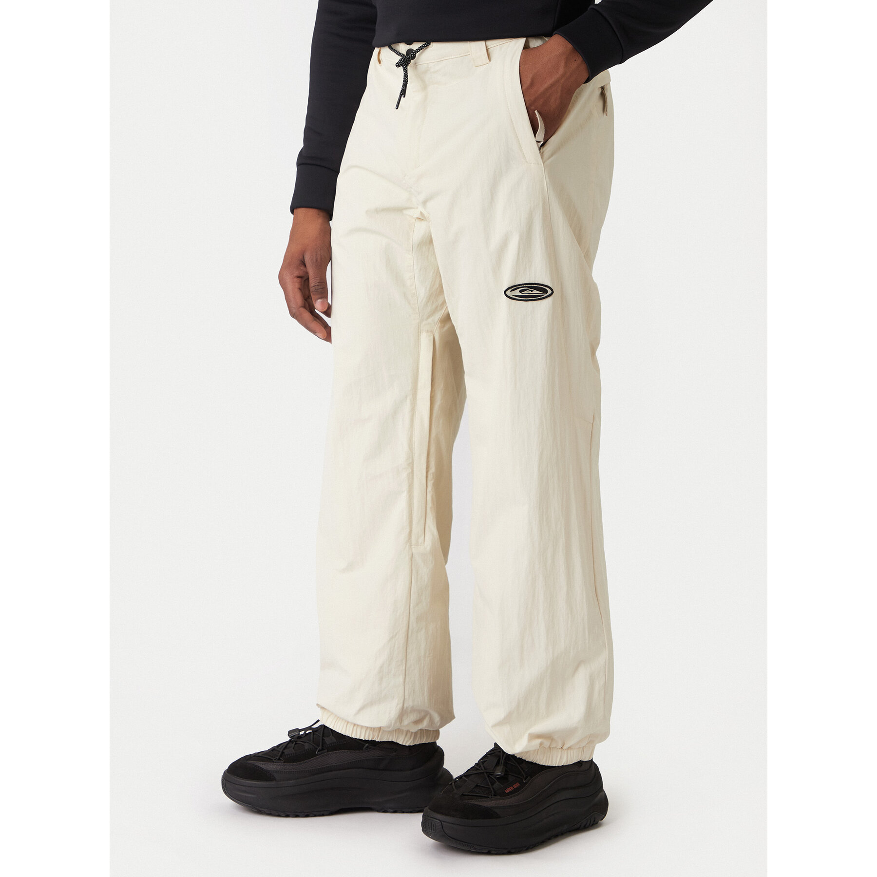 Quiksilver Spodnie snowboardowe Snow Down EQYTP03233 Écru Relaxed Fit