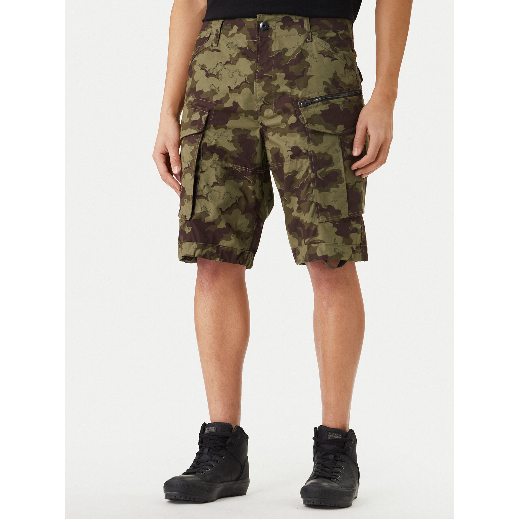 G-Star Raw Szorty materiałowe Rovic D08566-D553 Zielony Relaxed Fit