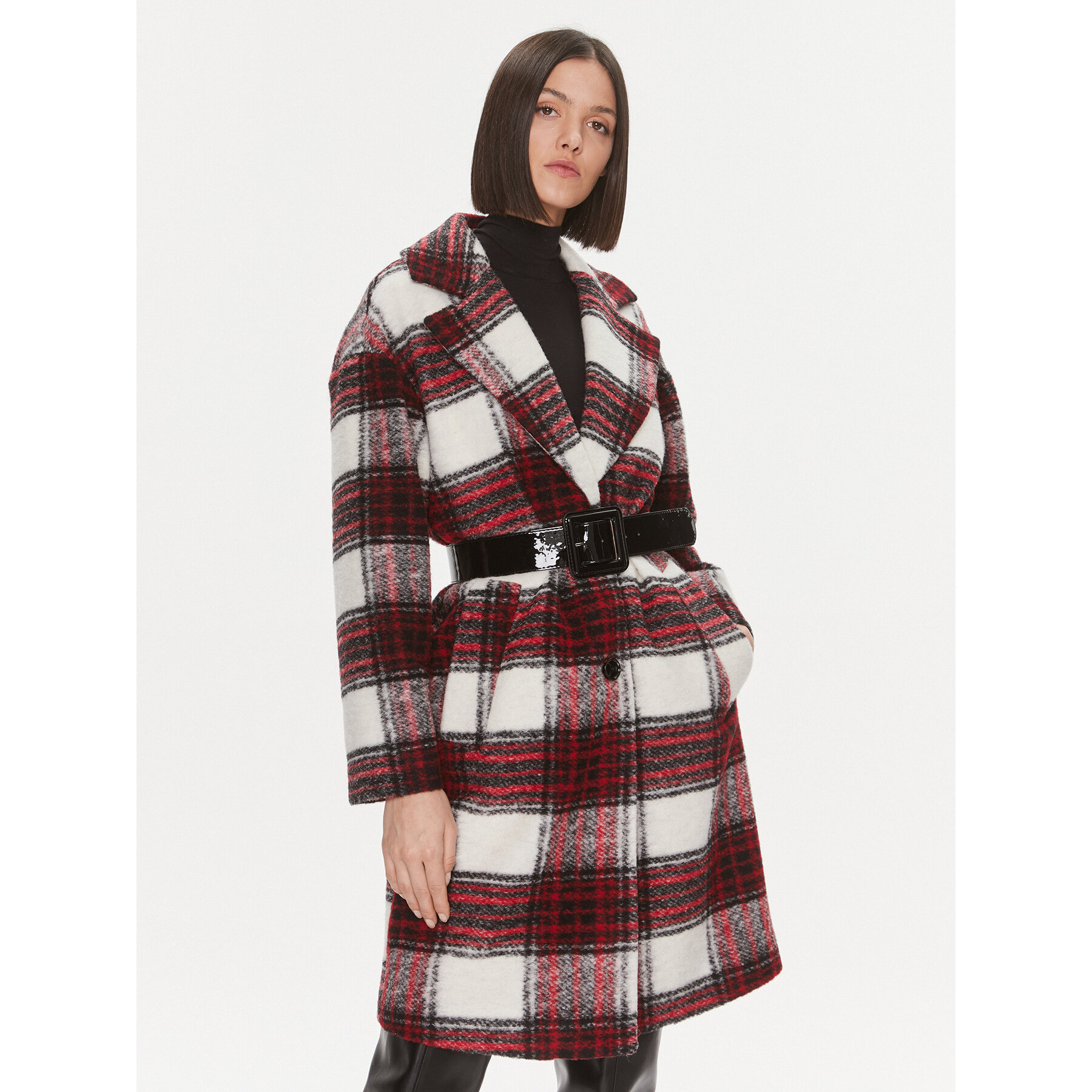 Liu Jo Płaszcz wełniany MF3122 J4577 Kolorowy Relaxed Fit