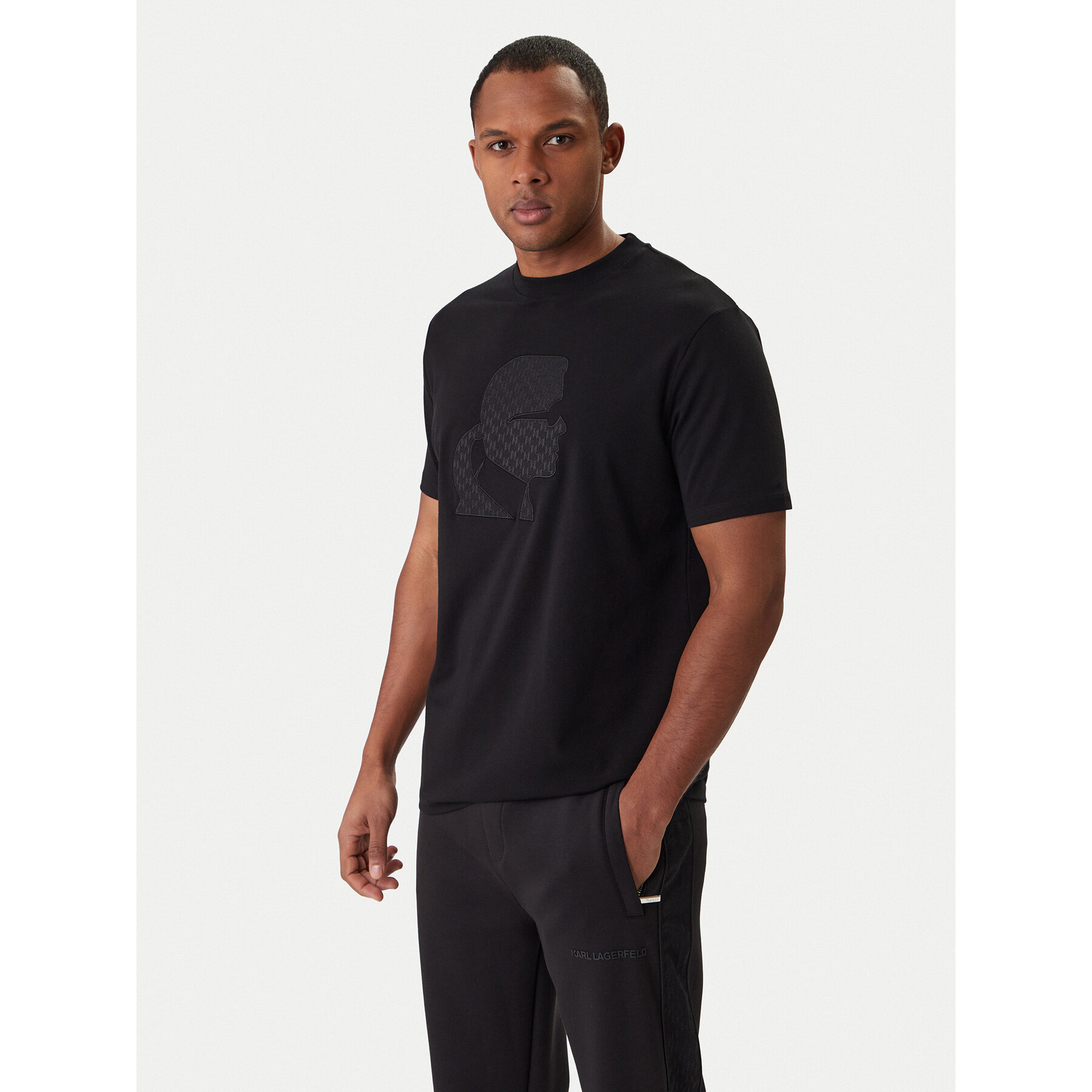 KARL LAGERFELD T-Shirt 755055 561221 Czarny Regular Fit
