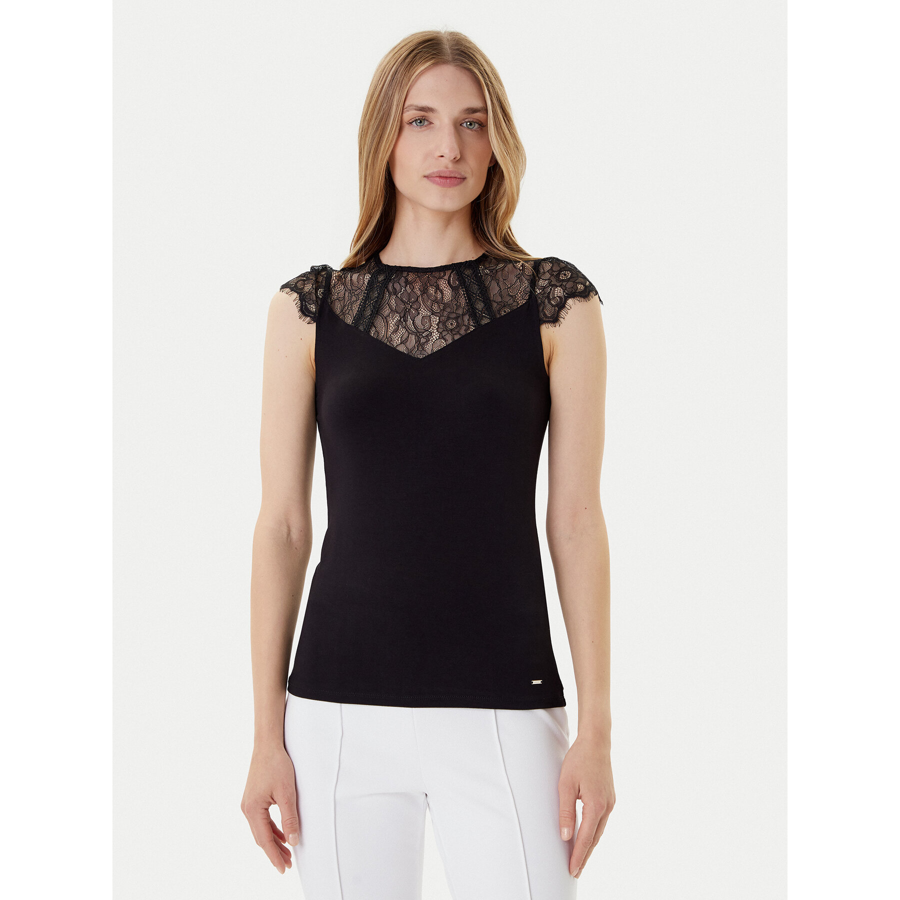 Morgan Bluzka 232-DGIULIA Czarny Slim Fit