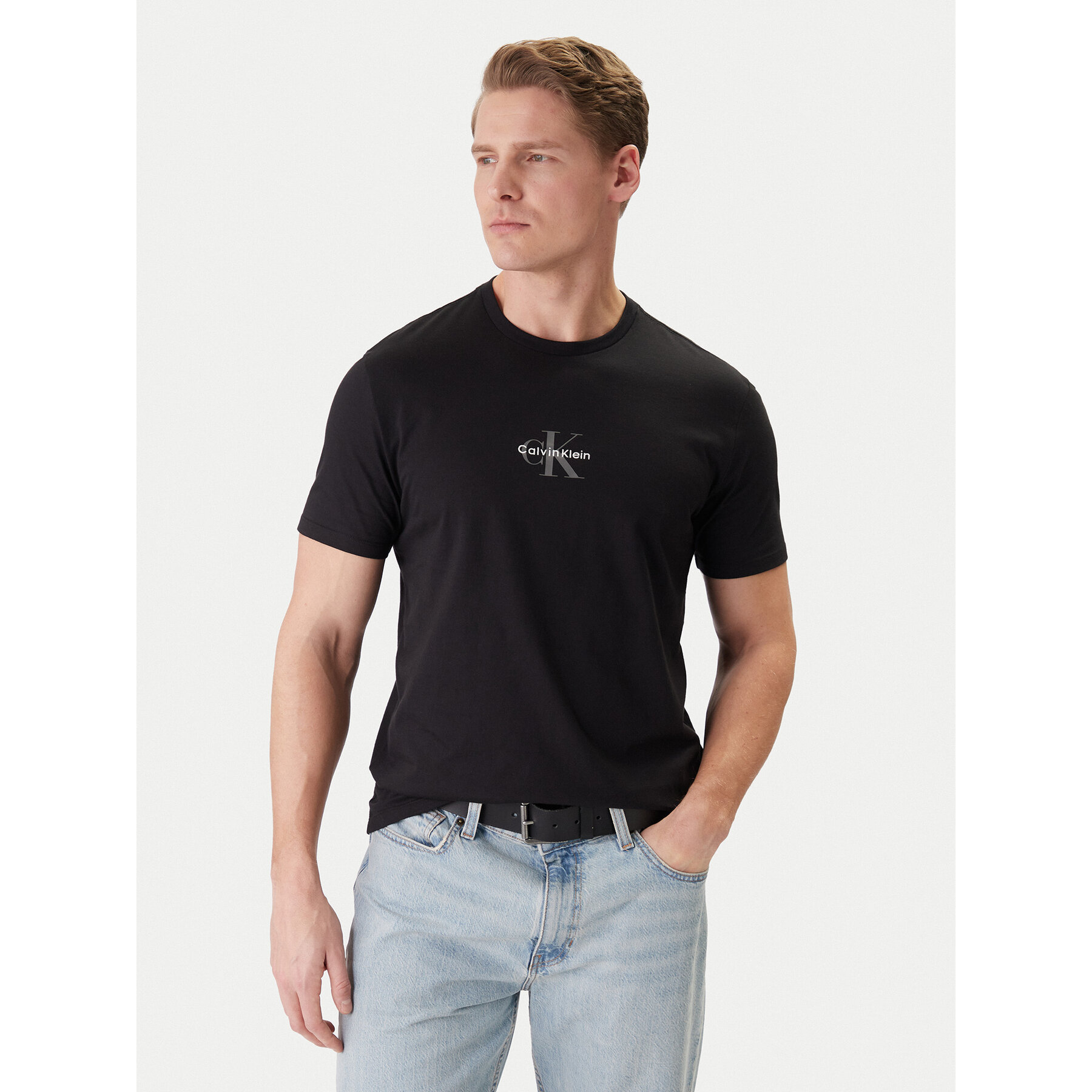 Calvin Klein Jeans T-Shirt LV04RB866G Czarny Regular Fit