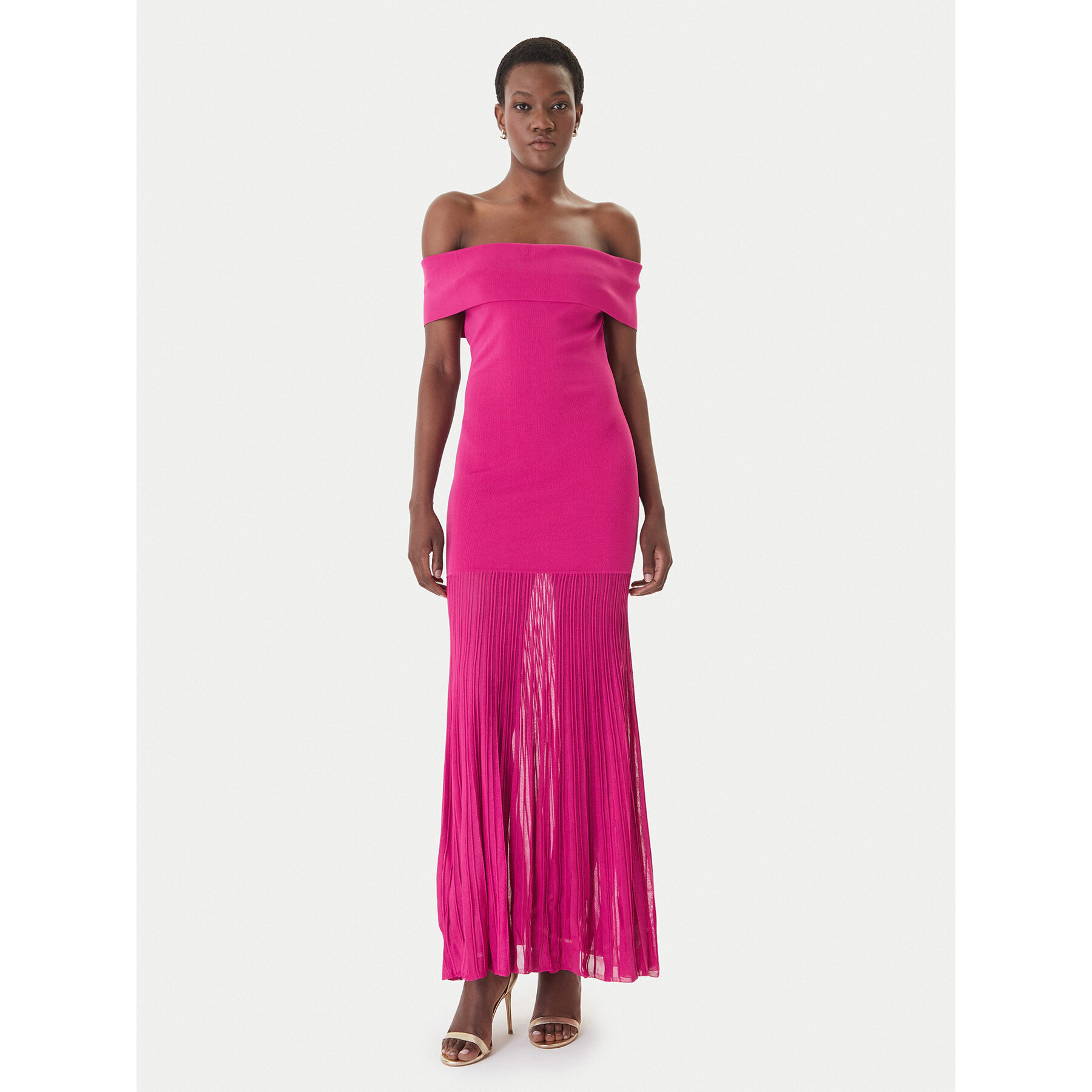 MICHAEL Michael Kors Sukienka dzianinowa MS683HGBFD Różowy Slim Fit