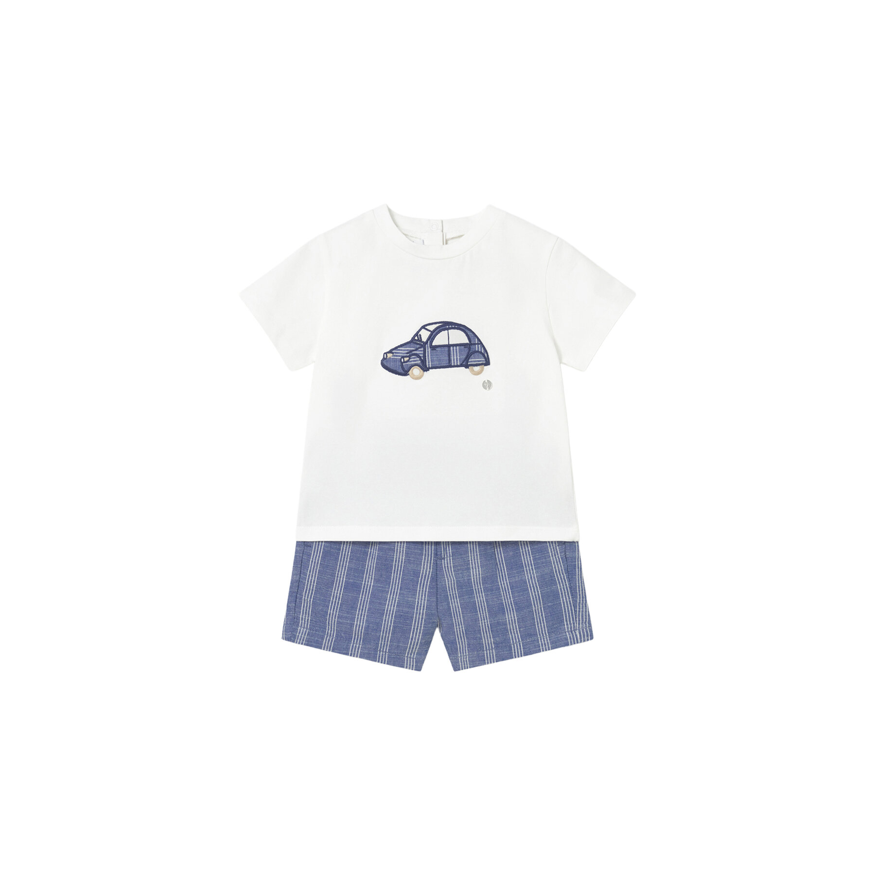 Mayoral Komplet t-shirt i spodenki 1227 Niebieski Regular Fit