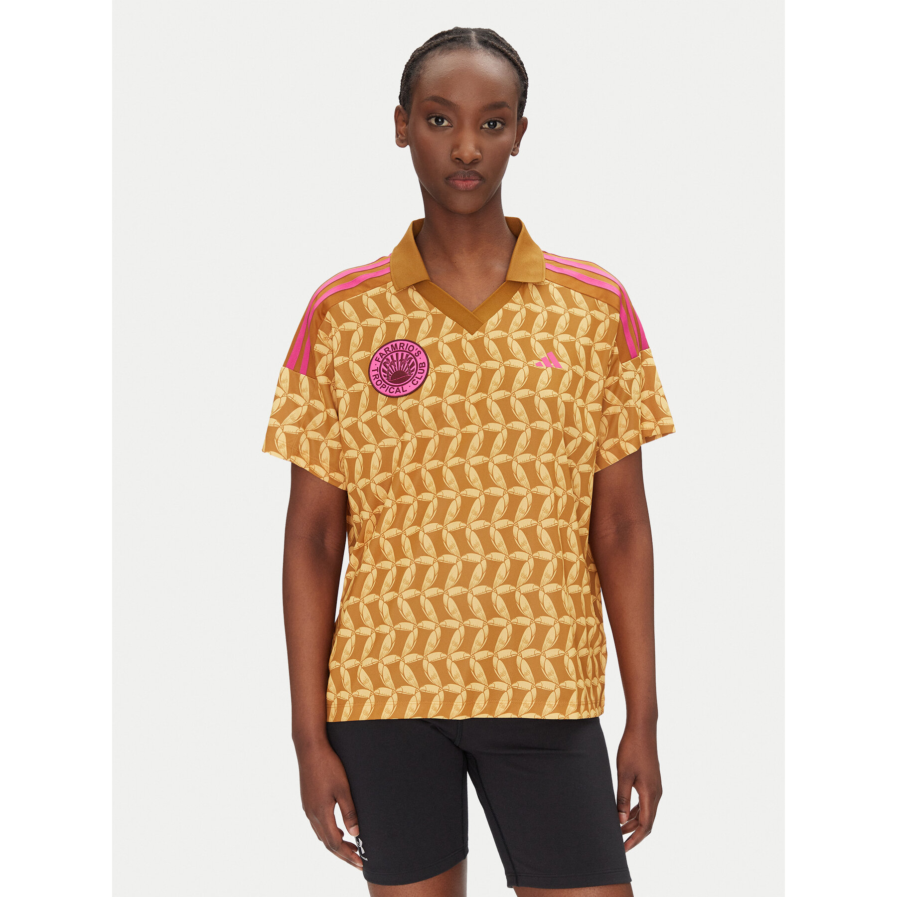adidas T-Shirt FARM Rio JD6303 Pomarańczowy Loose Fit