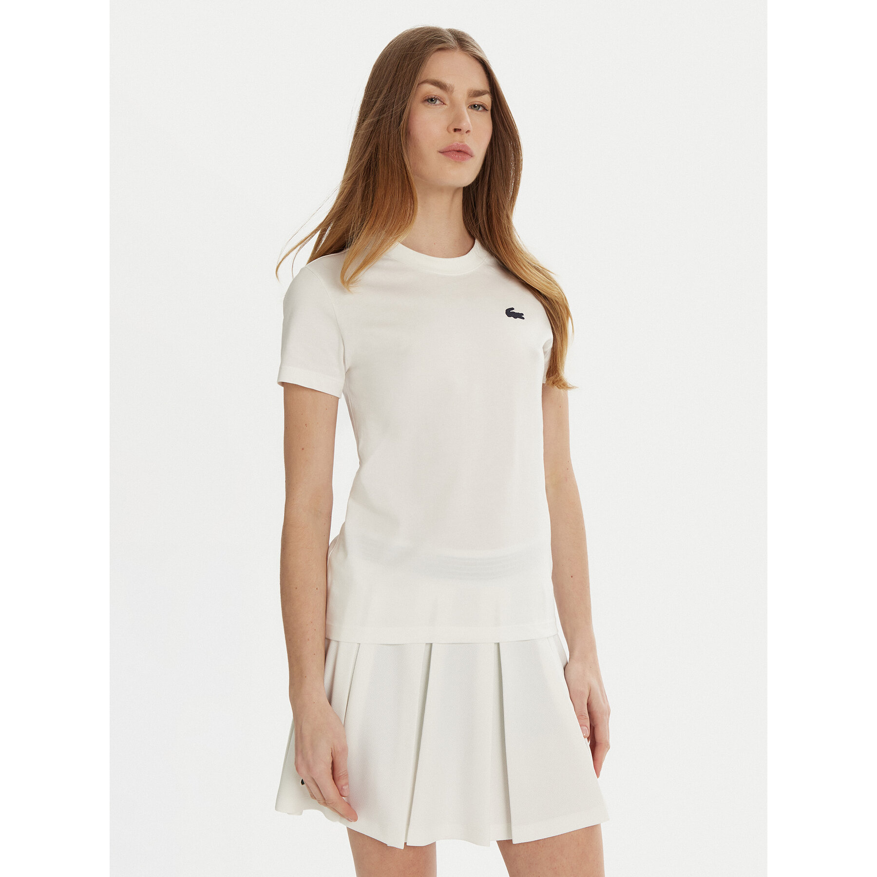 Lacoste T-Shirt TF9246 Biały Slim Fit