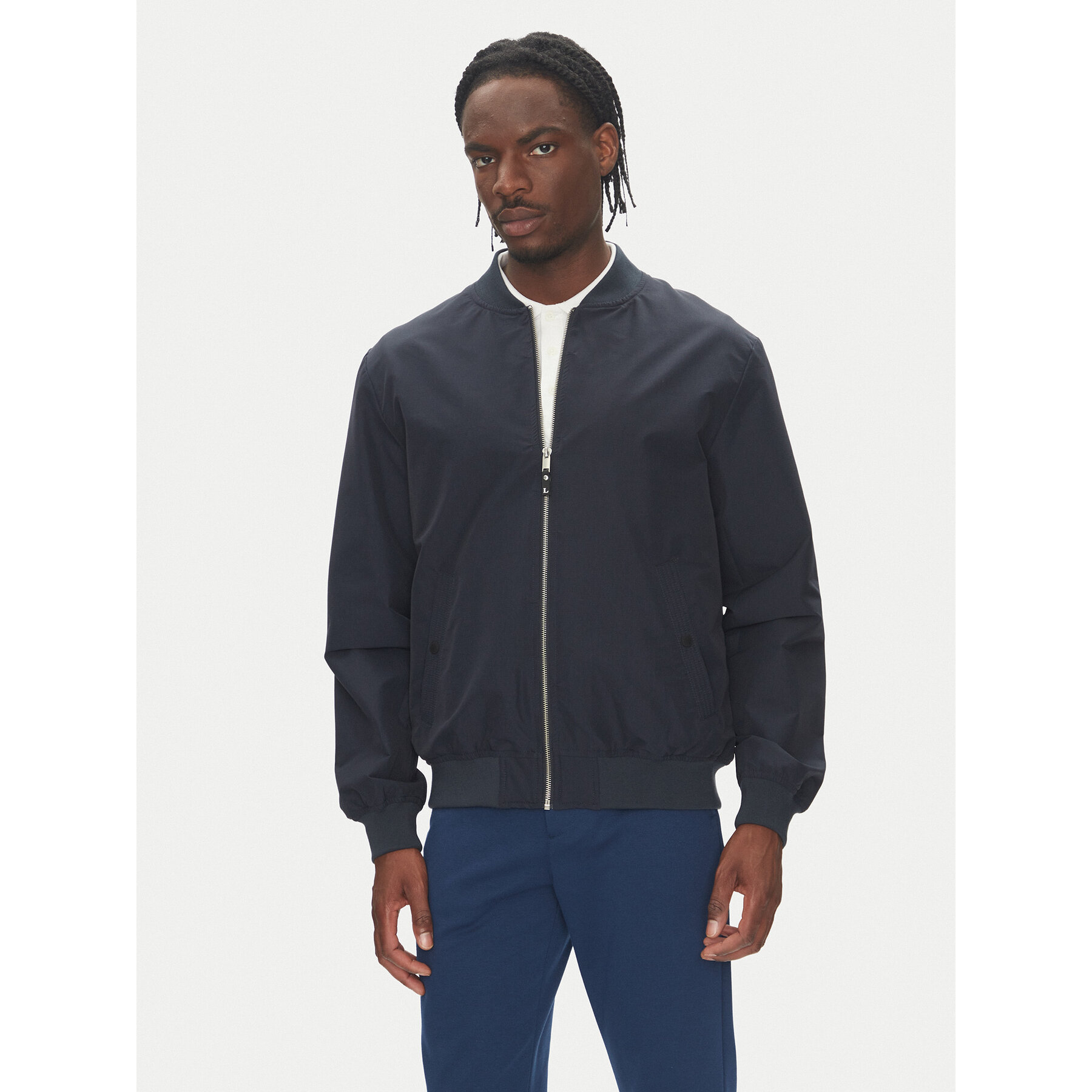 Lindbergh Kurtka bomber 30-301136 Granatowy Regular Fit
