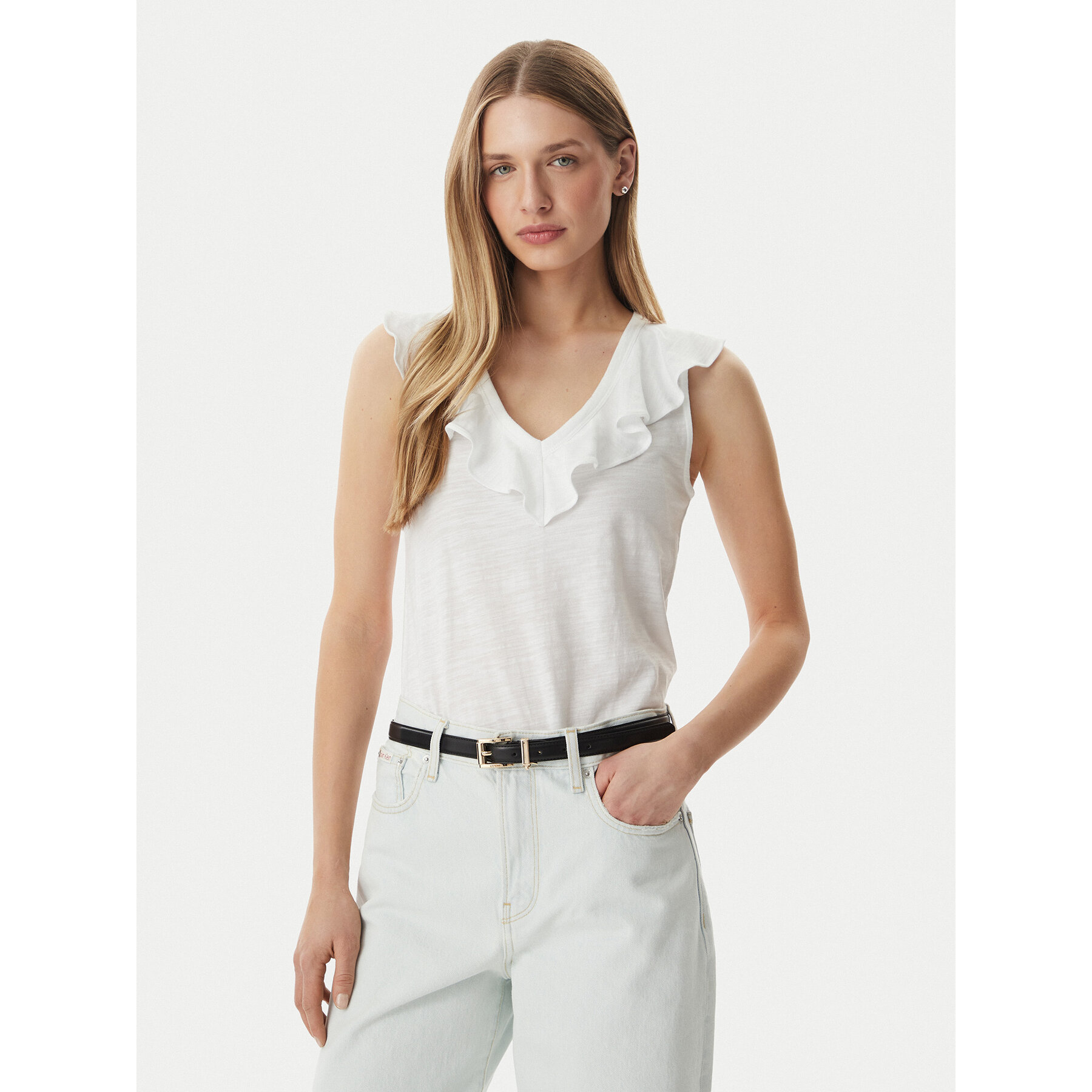 LAUREN RALPH LAUREN Bluzka 200P13315001 Biały Relaxed Fit