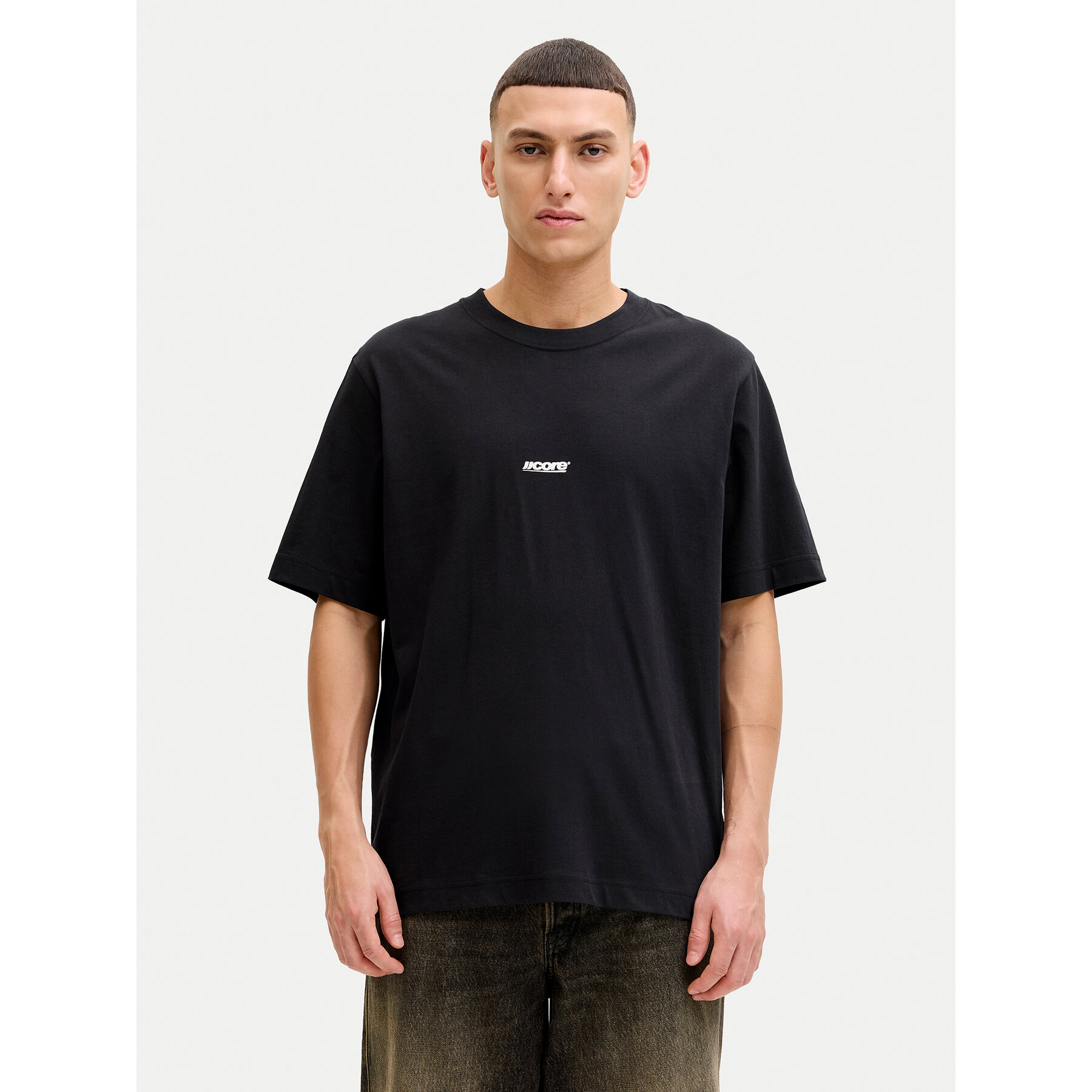 Jack & Jones T-Shirt Club 12289842 Czarny Relaxed Fit